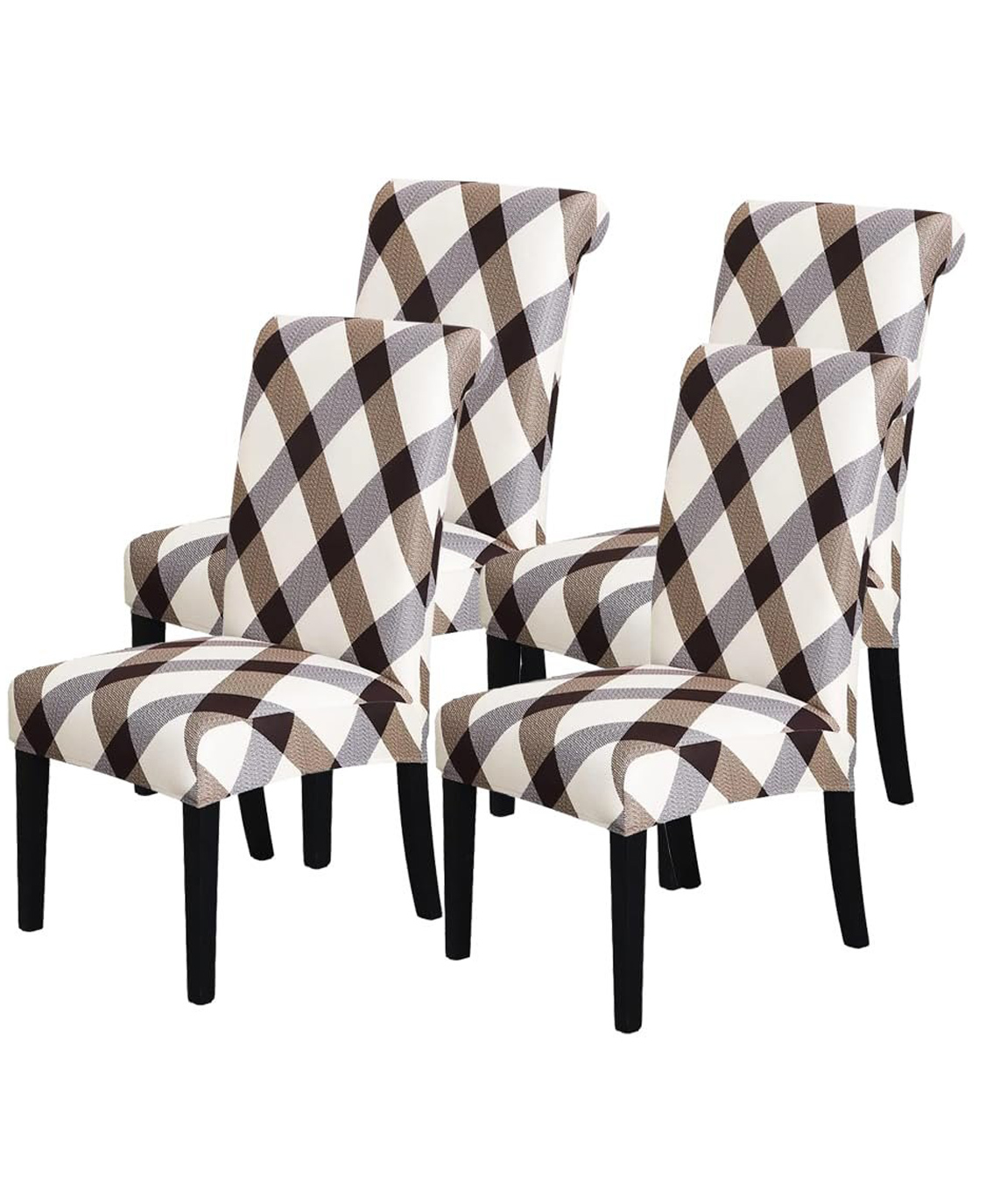 AAZEEM Dining Room Chair Covers Stretch Parsons Chair Slipcovers for Dining Room Chair |Elastic Chair Cover |Stretchable Dining Chair Cover |Removable |Washable|Set of 4|-image-49