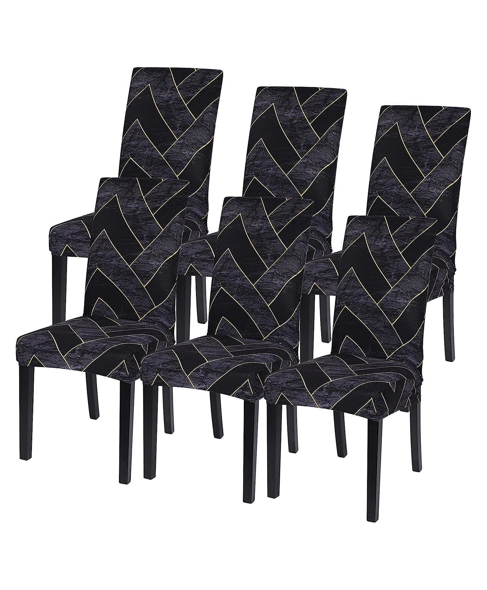 AAZEEM Dining Room Chair Covers Stretch Parsons Chair Slipcovers for Dining Room Chair Elastic Chair Cover Stretchable Dining Chair Cover Removable Washable Set of 6-picture-25