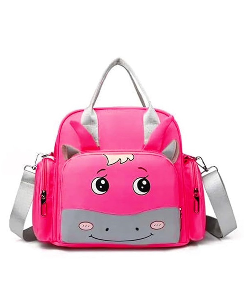 Winnies Diaper Backpack Cum Tote Bag Maternity Bag-Dark pink-image-42
