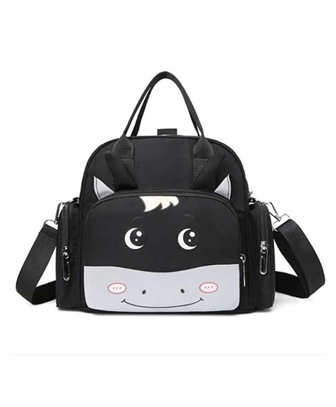 Winnies Diaper Backpack Cum Tote Bag Maternity Bag-Black-image-2