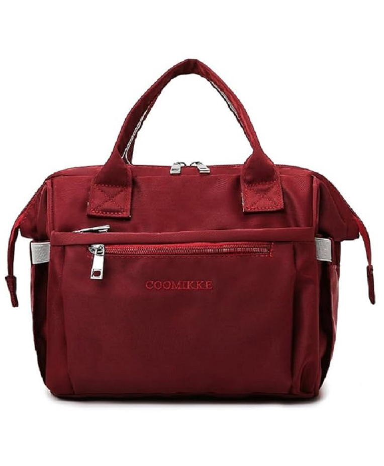 Winnies Diaper Backpack Cum Tote Bag Maternity Bag Cute & Stylish Mother Bag-Maroon-image-2