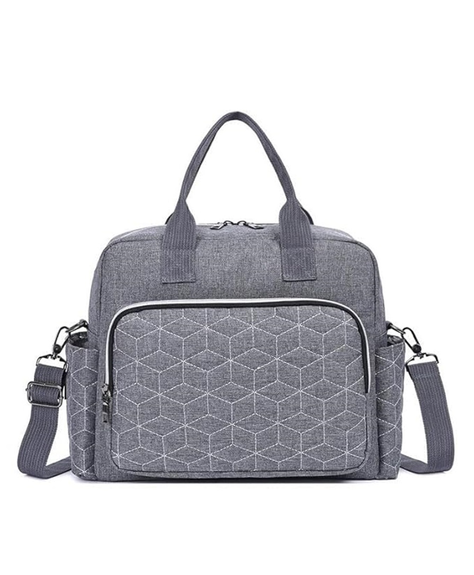 Winnies Diaper Bag Multifunctional Maternity Bag Stylish Baby Travel Bag, tote bag-Grey-image-5