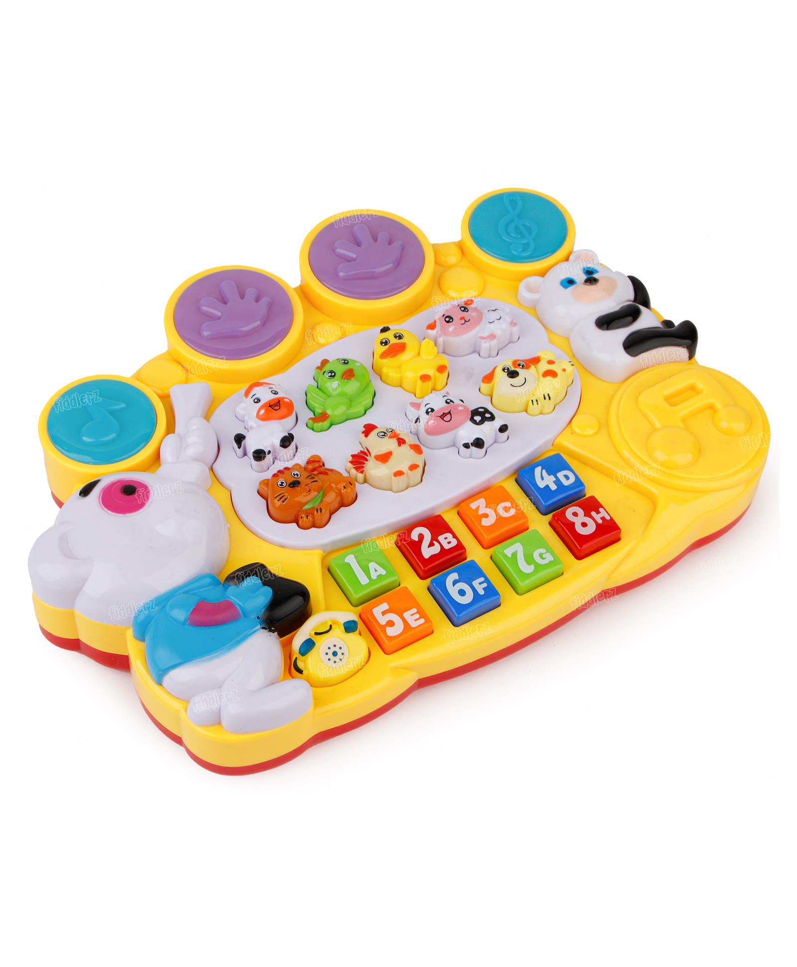Fiddlerz Musical Animal Learning Keyboard Toy for Toddlers Interactive Piano with Lights and Sounds Educational Toy with Animal Figures and Numbers Fun Gift for Kids(Age 3 +)-image-3