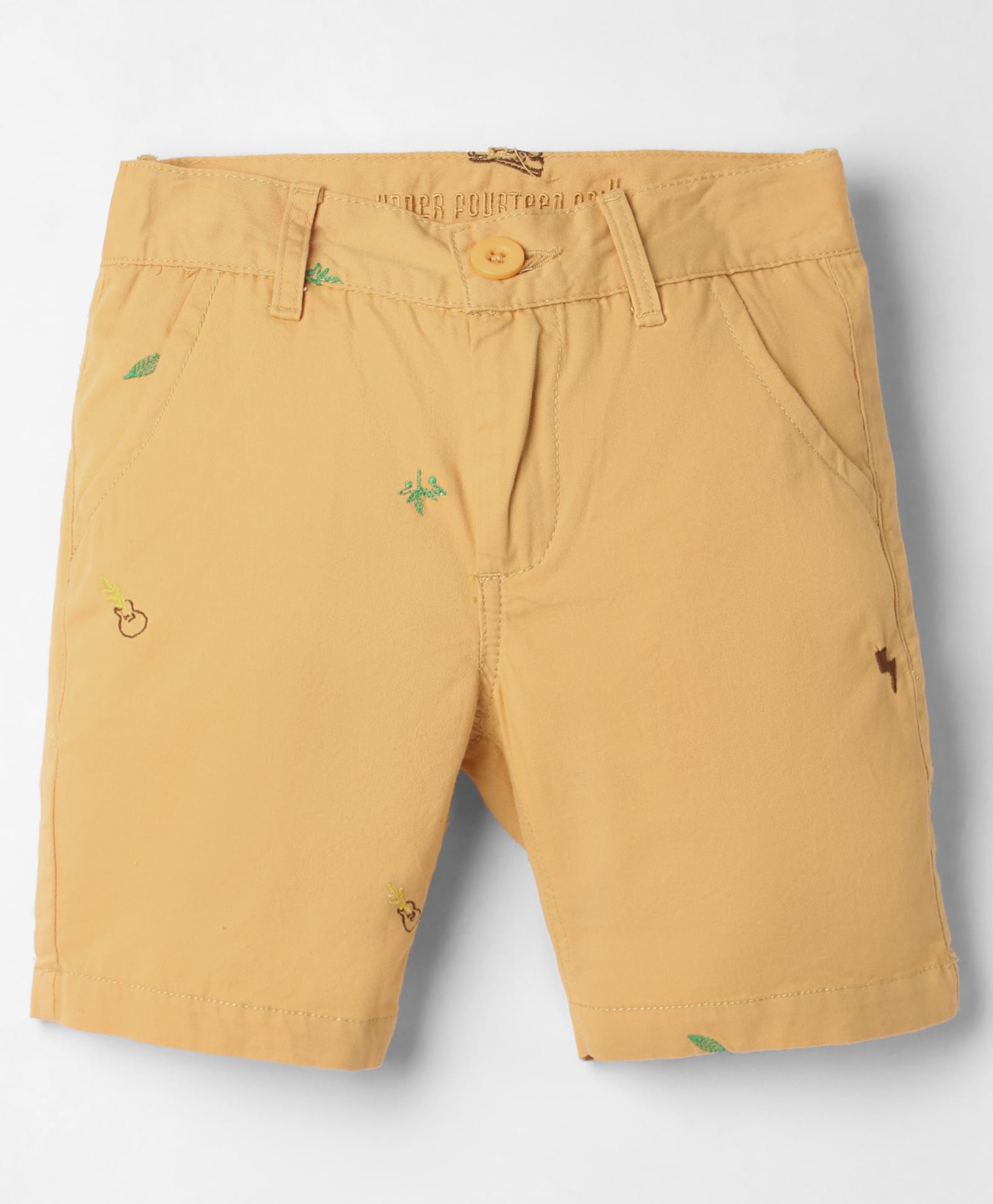 Under Fourteen Only Headphones Embroidered Shorts - Beige-picture-36