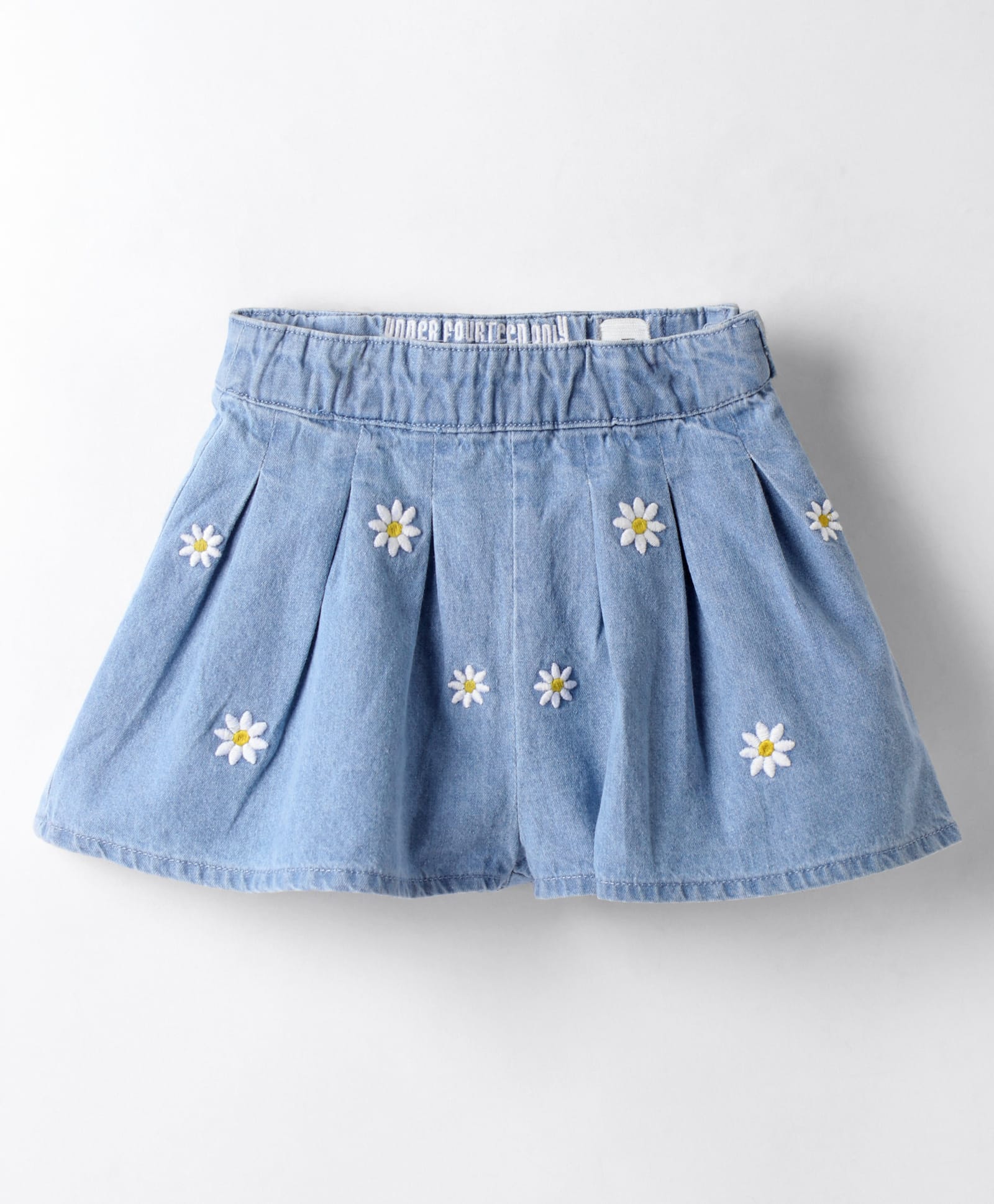 Under Fourteen Only Floral Embroidered Shorts - Blue-picture-22