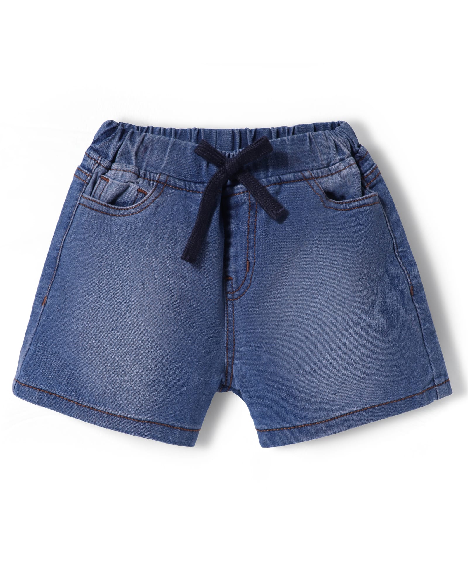 Pine Kids Woven Knee Length Solid Color Shorts - Blue-picture-17