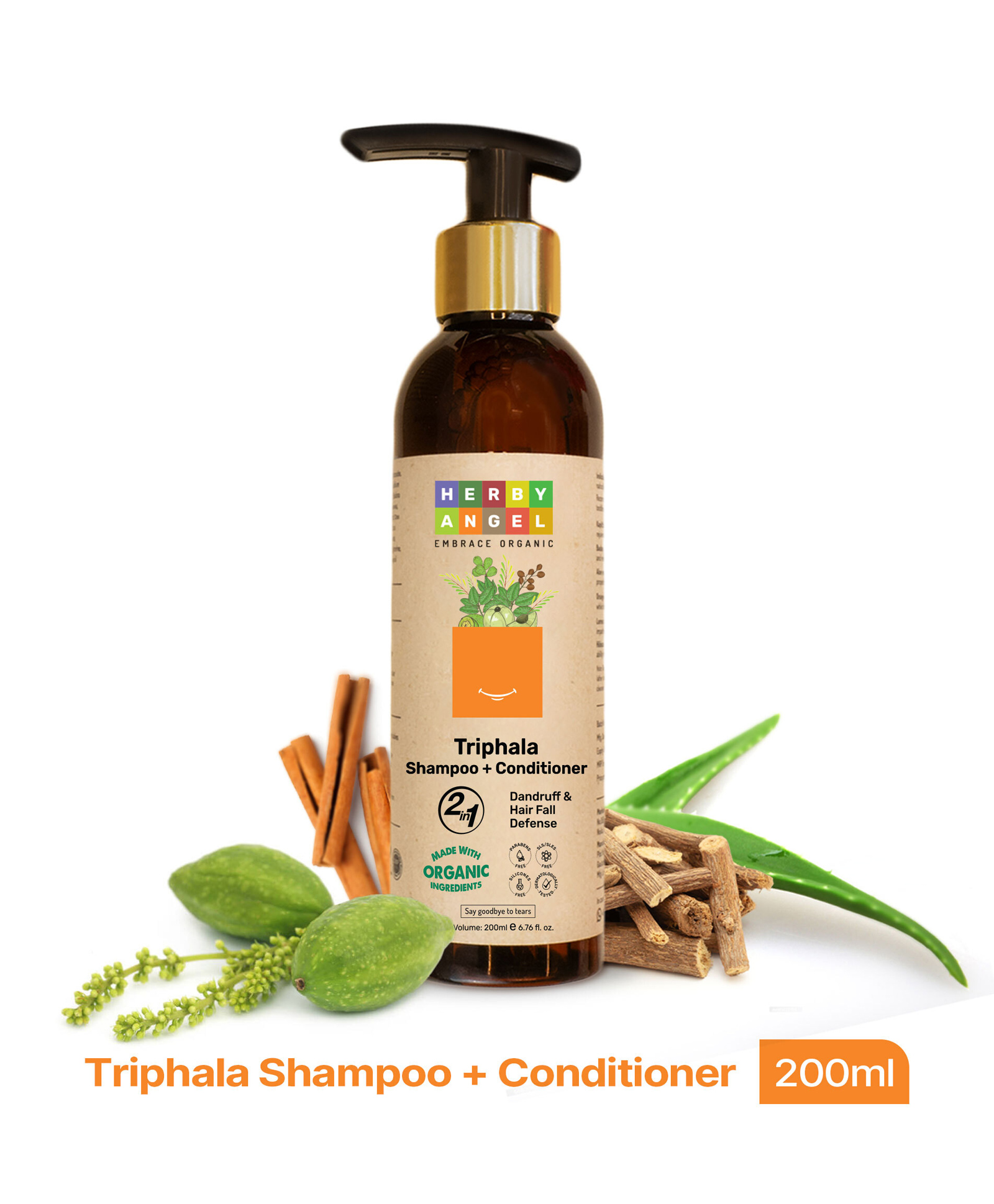 Herby Angel Triphala Shampoo+Conditioner for Kids 2+ Years - 200 ml-picture-23