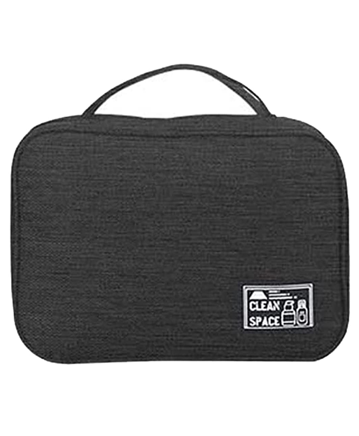 House of Quirk Travel Cosmetic Travel Bag For Men With Hanging Hook, Hanging Toiletry Bag, Waterproof Makeup Cosmetic Bag Travel Organizer For Accessories Black - W-17 Cm-picture-17