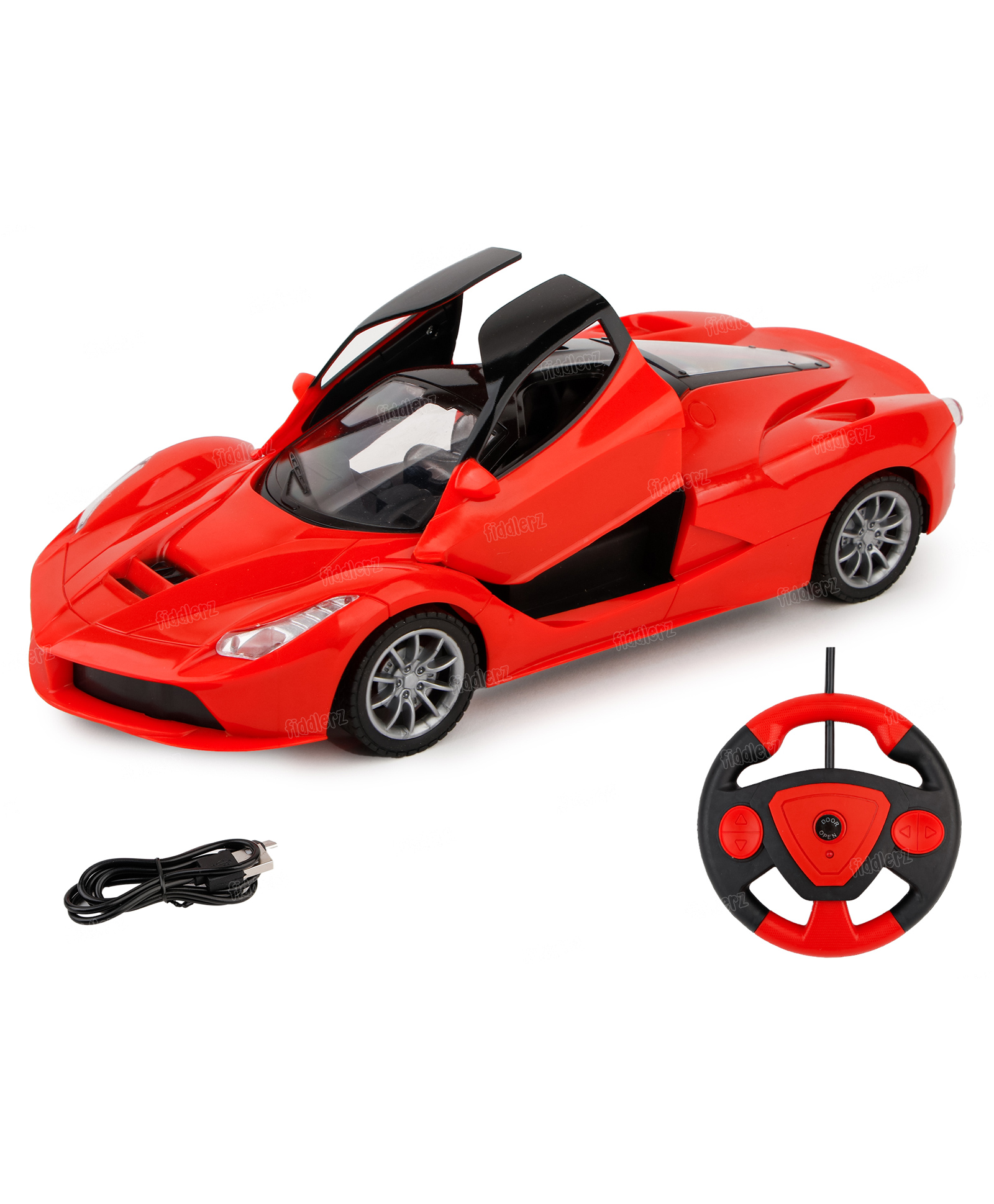 Fiddlerz Remote Control Car for Kids Rechargeable Mini RC Car High Speed Racing Car Toys for Kids 5 Years+(Red)-picture-24