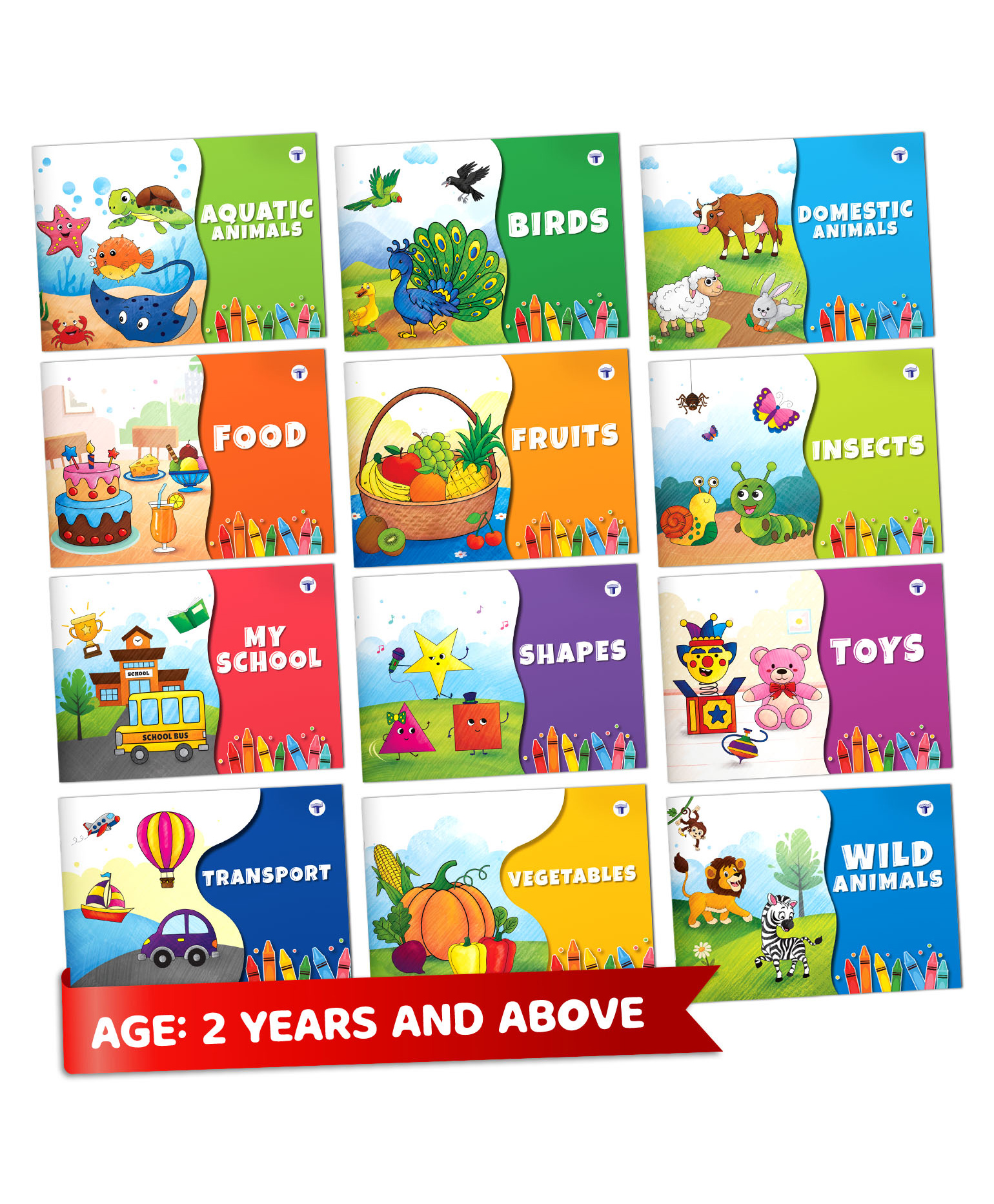 Colouring Book Set for Kids (Pack of 12) | Gift to Preschool Children - English-image-34