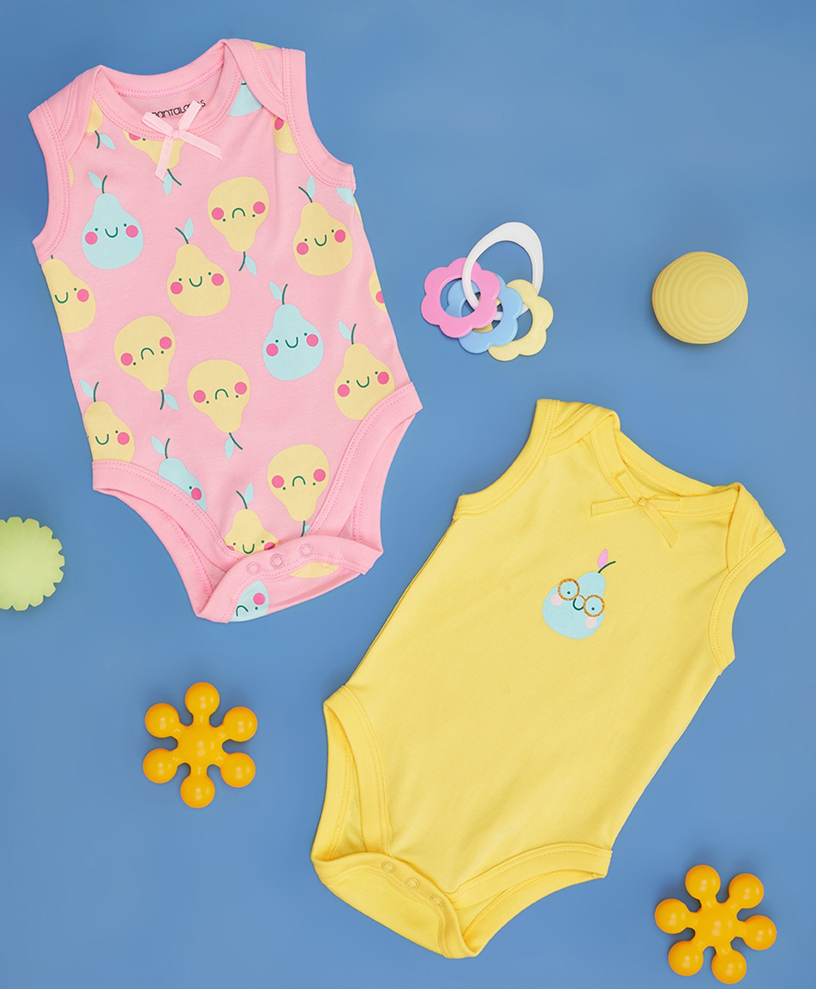 Pantaloons Baby Pack Of 2 Cotton Sleeveless Pear Printed Onesies - Multi Colour-picture-20