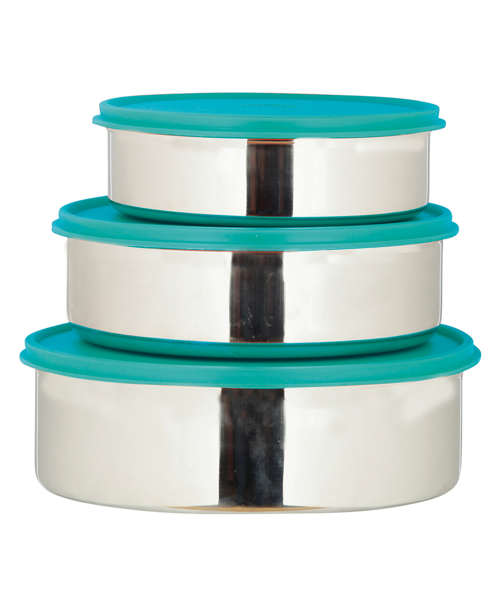 Gluman Stainless Steel Round Container for Food Storage Set of 3 (1900 + 1250 + 750) ml-picture-38