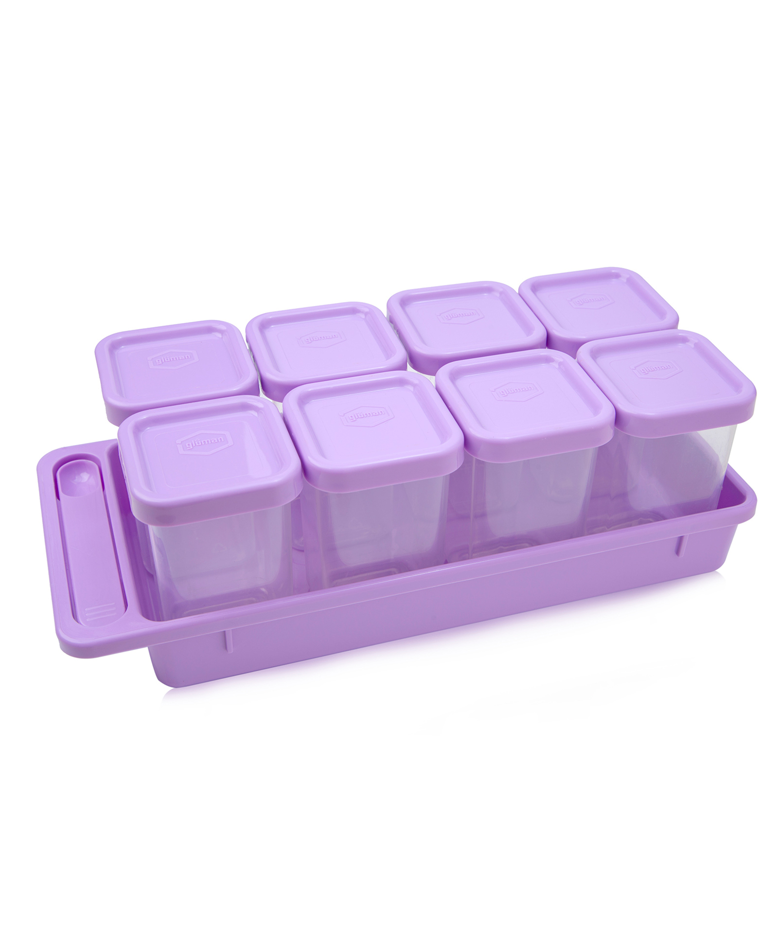 Gluman Masala Container Set for spice storage with tray & spoon (Set of 8)-picture-30