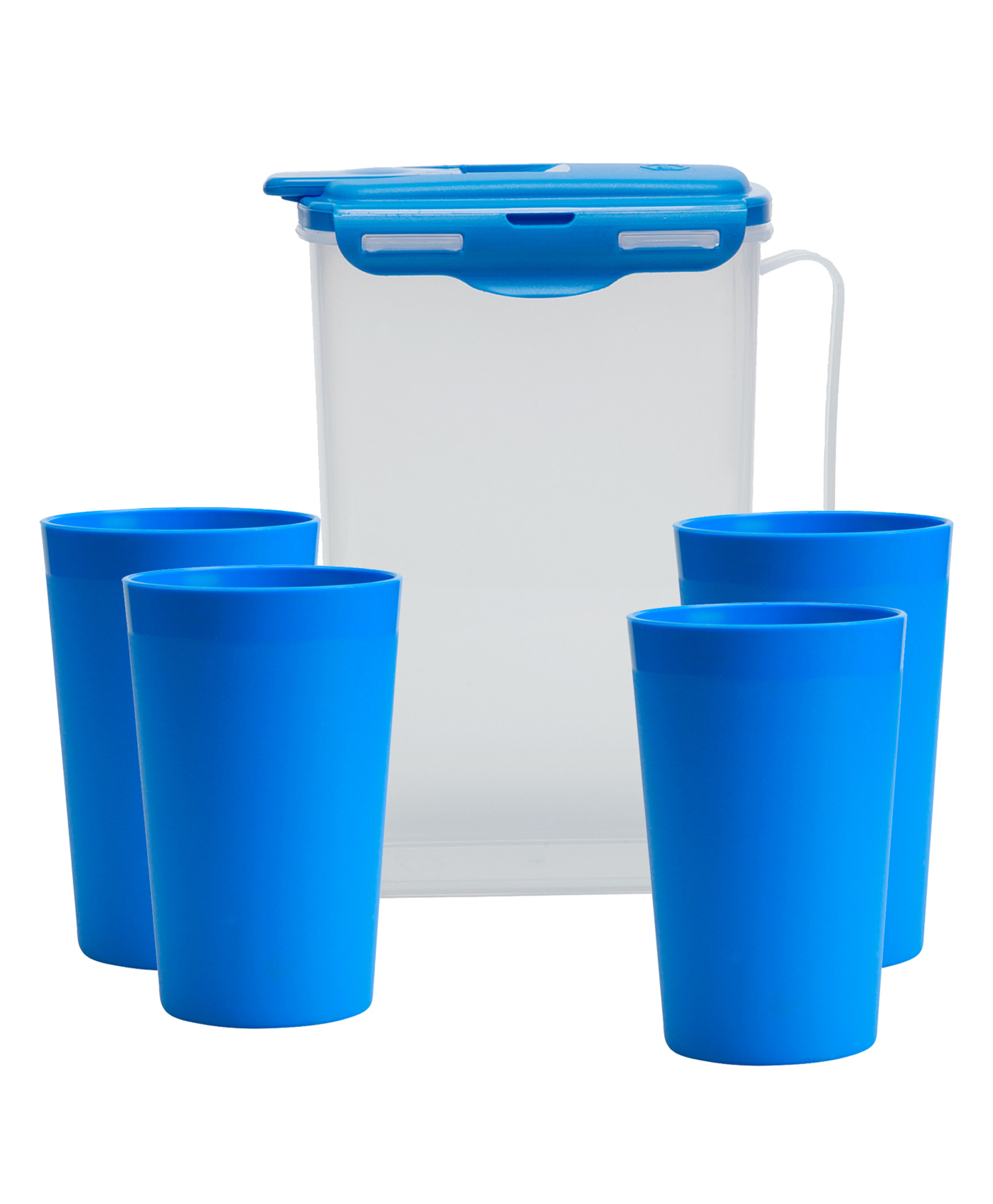 Gluman Fridge Jug with Wide-Mouth, Easy-Pour Spout and Secure Lid for Storing and Serving Beverages with 4 Glass, 2 Litres-picture-21