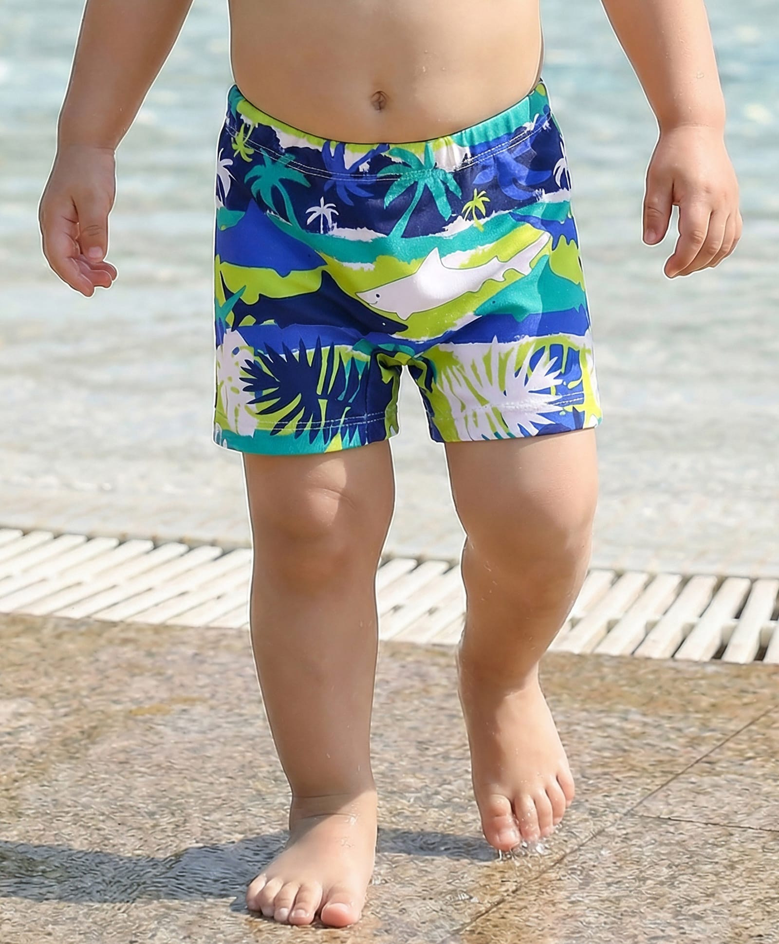 Babyhug Cotton Swimming Trunk - Blue-image-17
