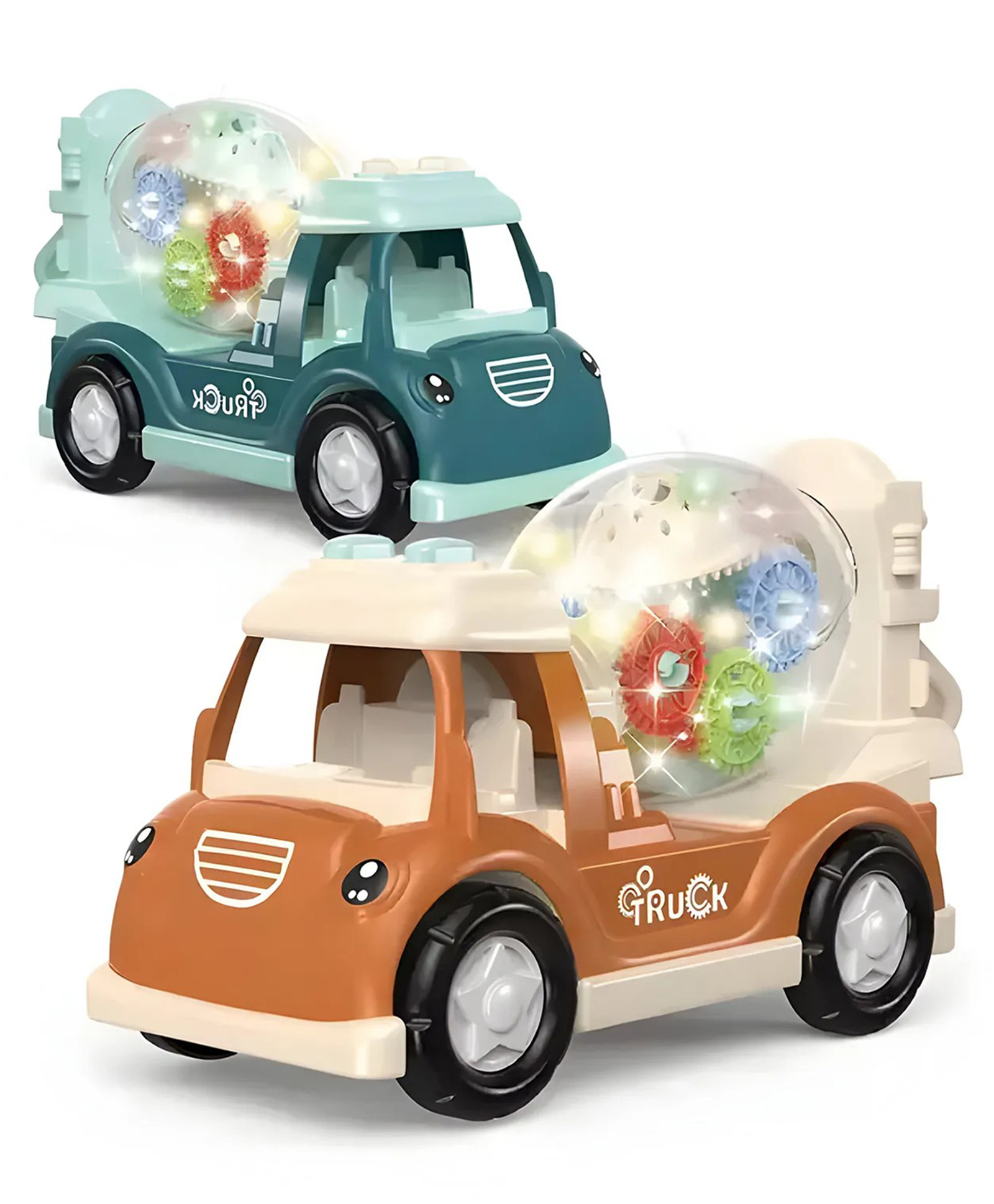 AKN TOYS New Design Electric Musical Light Engineering Vehicle Truck Play Plastic Transparent Gear Truck Toy for Kids- Pack of 1 ( COLOR AND DESIGN MAY VARY)-picture-20