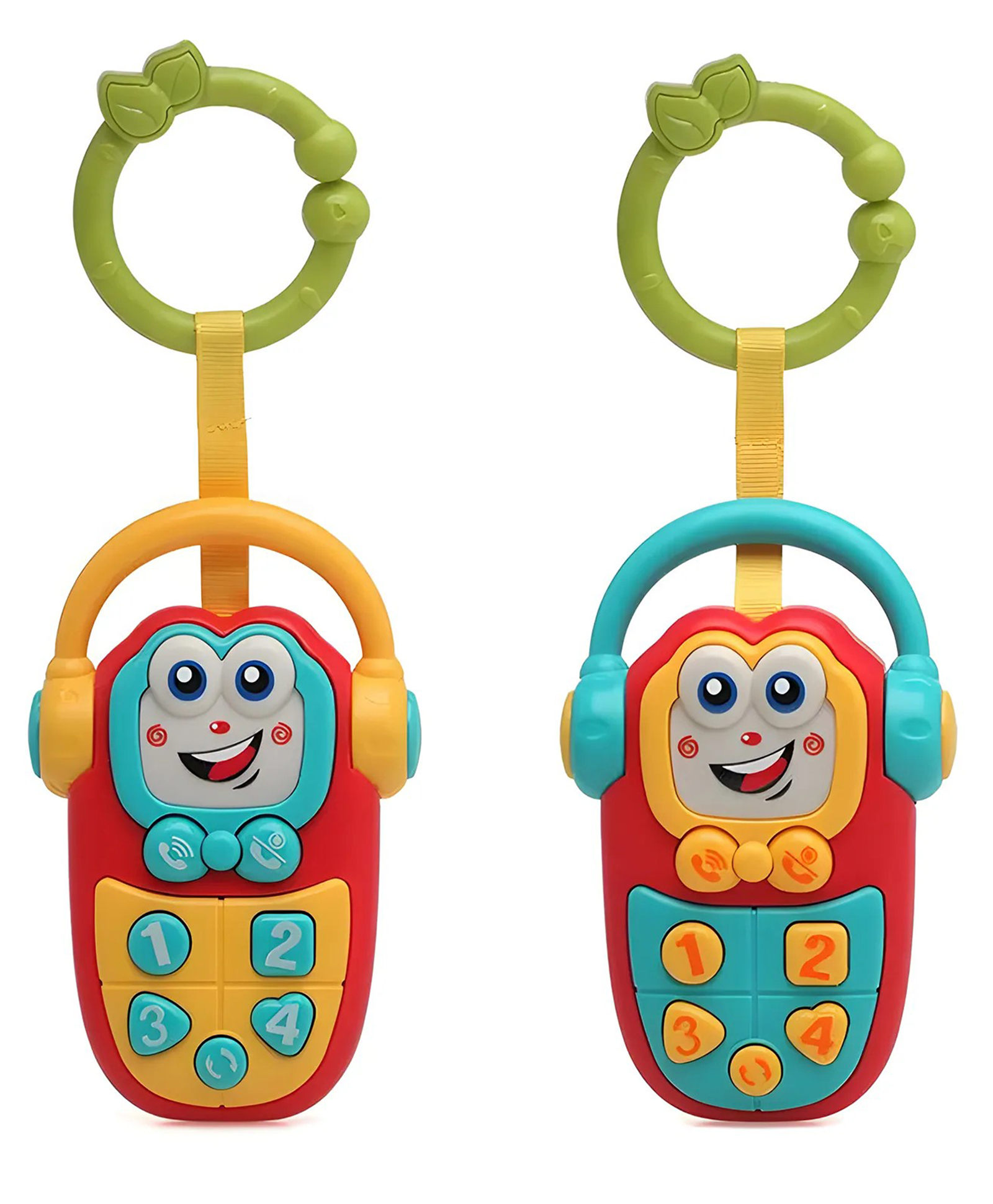 AKN TOYS Infant Development Baby Rattles Hanging Rattle Musical Mobile Phone Toy Baby Rattle Phone Toy- PACK OF 1 - ( COLOR AND DESIGN MAY VARY)-picture-27