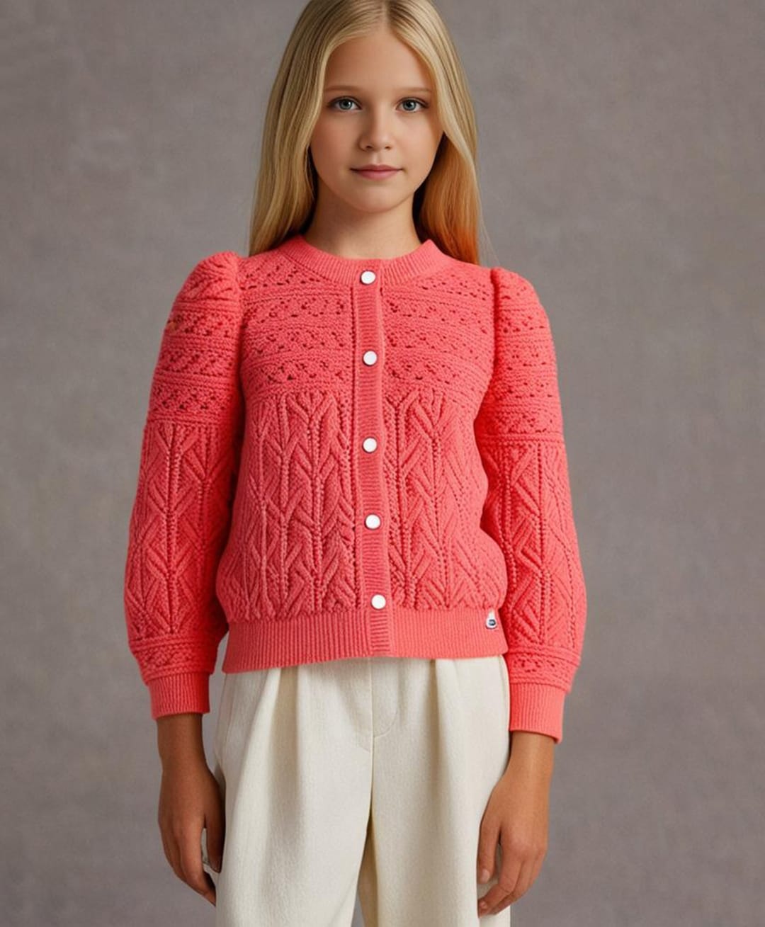 Cherry Crumble By Nitt Hyman Viscose Full Sleeves Self Designed Sweater - Fuchsia-picture-14