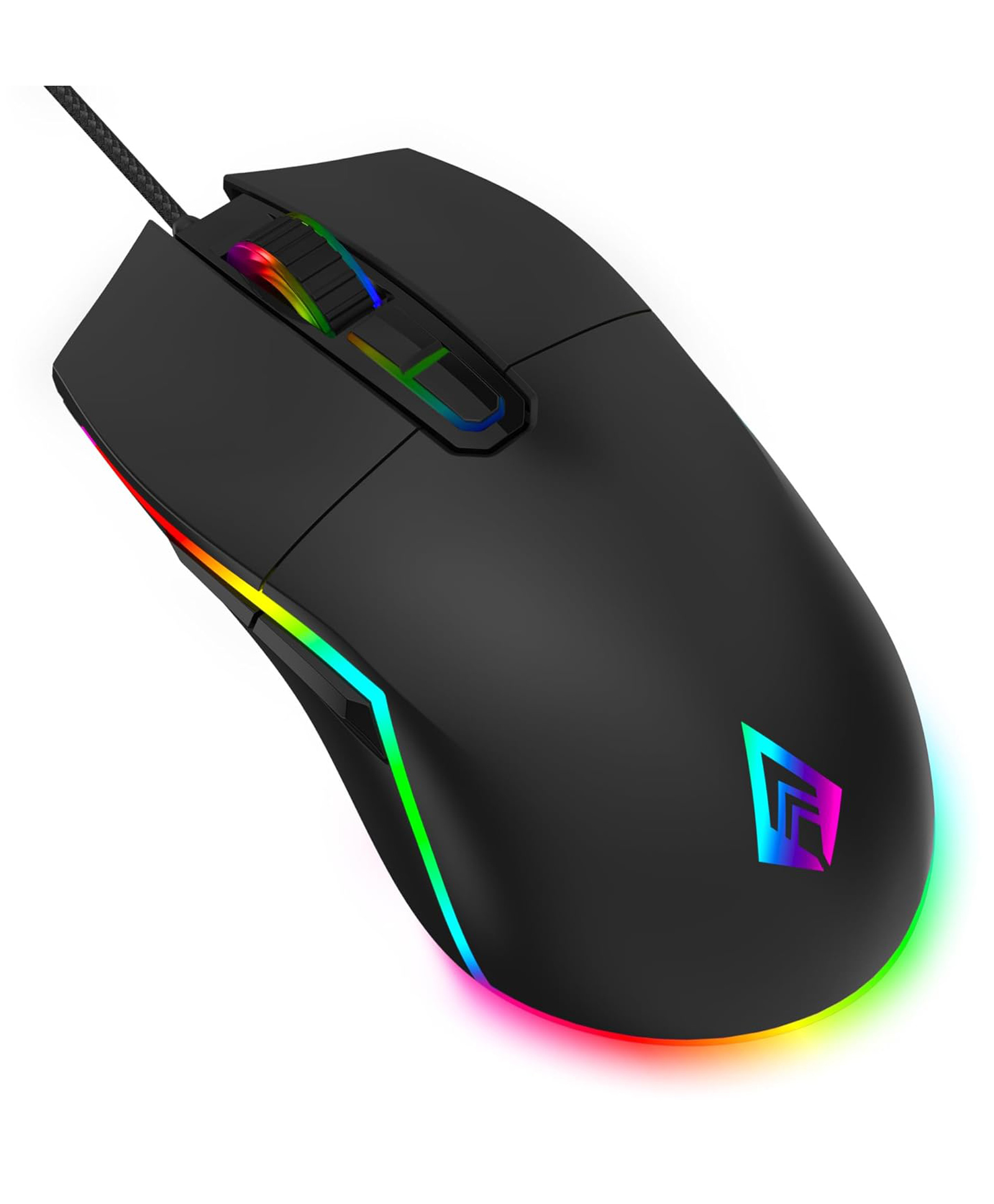 Archer Tech Lab Recurve 500 Wired Gaming Mouse with 8000 DPI and 7 Buttons, 6 Mode RGB, Gaming Sensor, 10mn HUYU Switchs with Ergonomic Design, Compatible with PC/Mac - Black-image-33