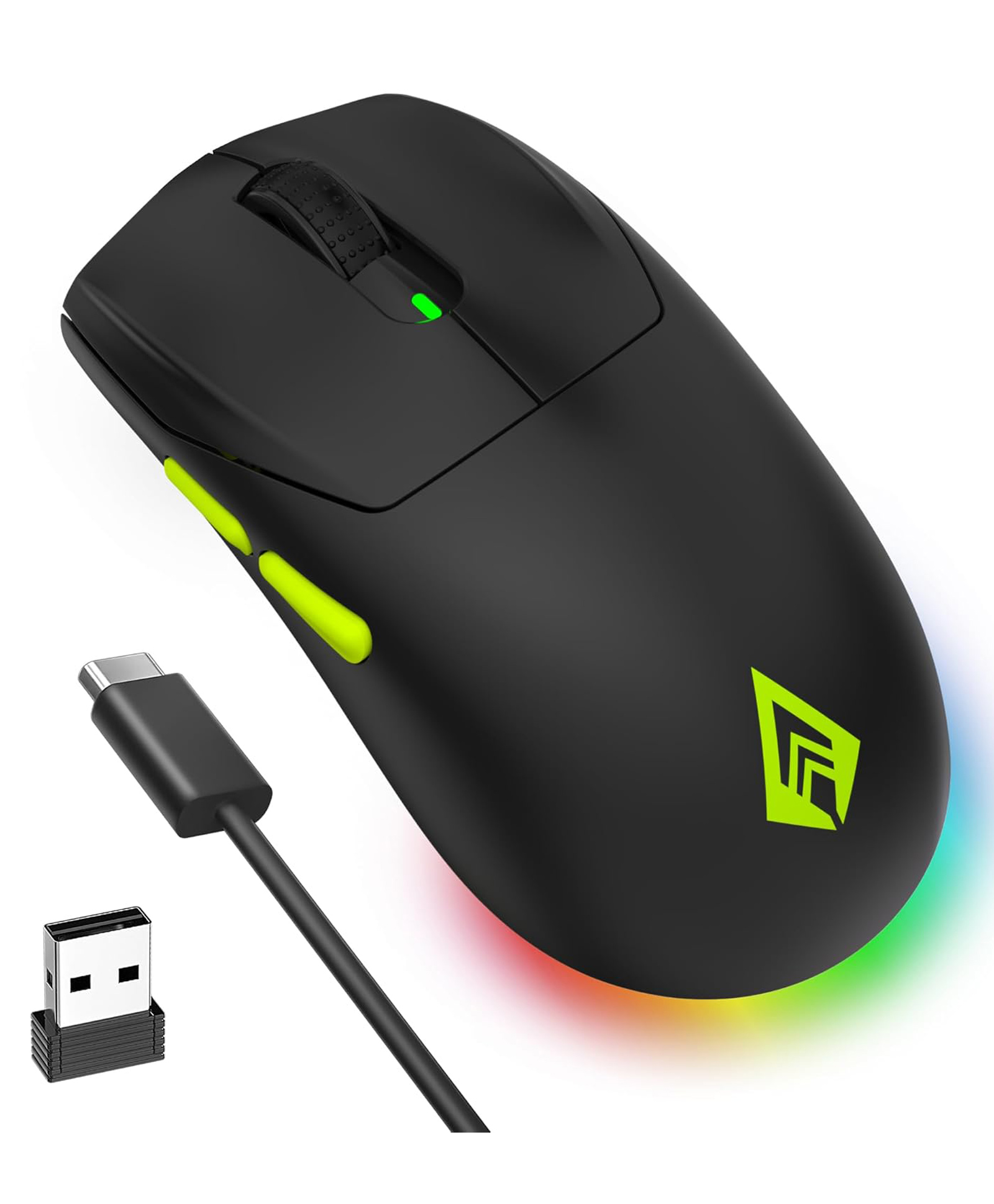 Archer Tech Lab Recurve 600 Wireless Gaming Mouse, Three Mode Connectivity (2.4G/Bluetooth/Wired), Adjustable 10000 DPI and 7 Buttons, 8 RGB Modes, Pixart 3325 Sensor with 1000Hz Polling Rate-image-27