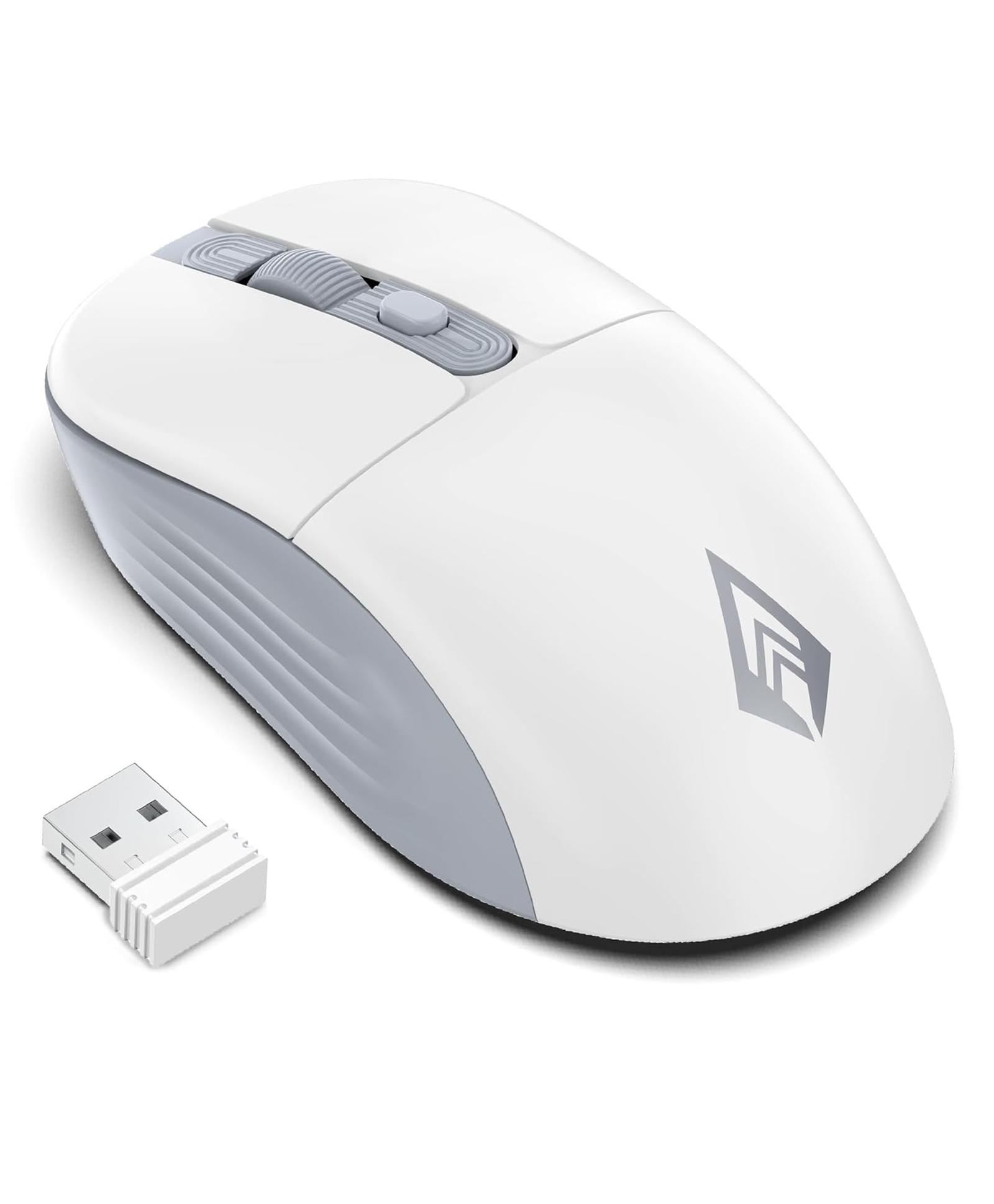 Archer Tech Lab Precision 100 Wireless Mouse, Plug & Play 2.4GHz USB Nano Dongle, 3 DPI Settings (800-1200-1600), Ergonomic Design, 2 Million Clicks Lifetime, 10M Range Lightweight 55gm (White)-image-28