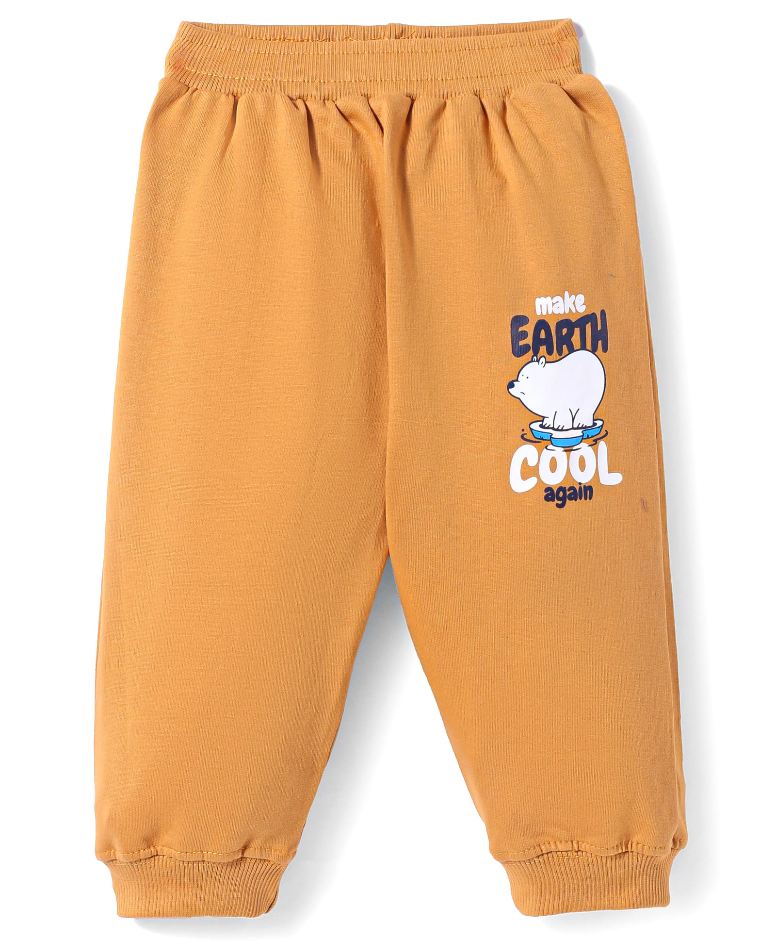 Tango Looper Knit Full Length Lounge Pant Polar Bear Print -Yellow-image-17