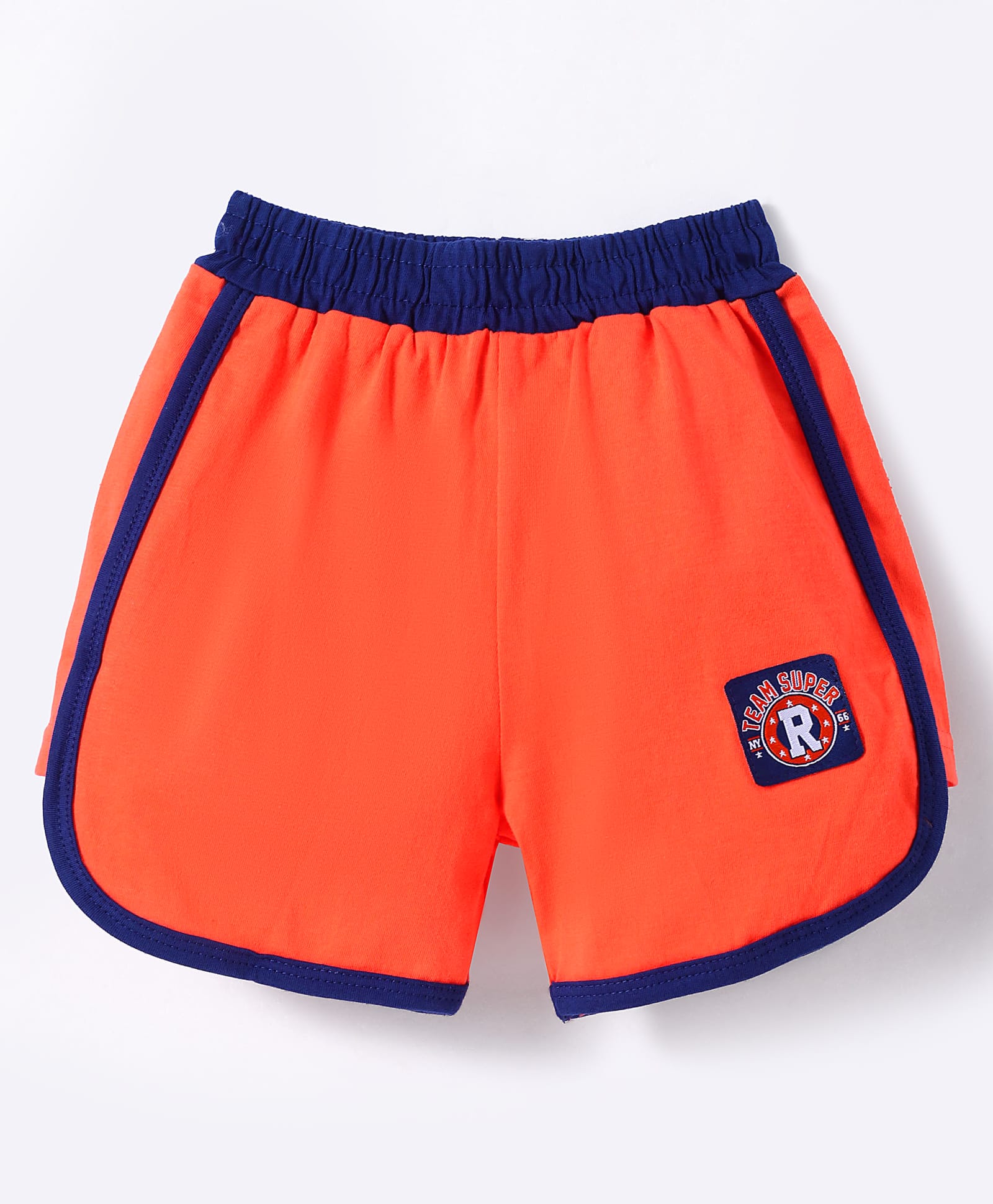 Tango Single Jersey Knit Above Knee Length Shorts with Super Team Badge - Peach-picture-18