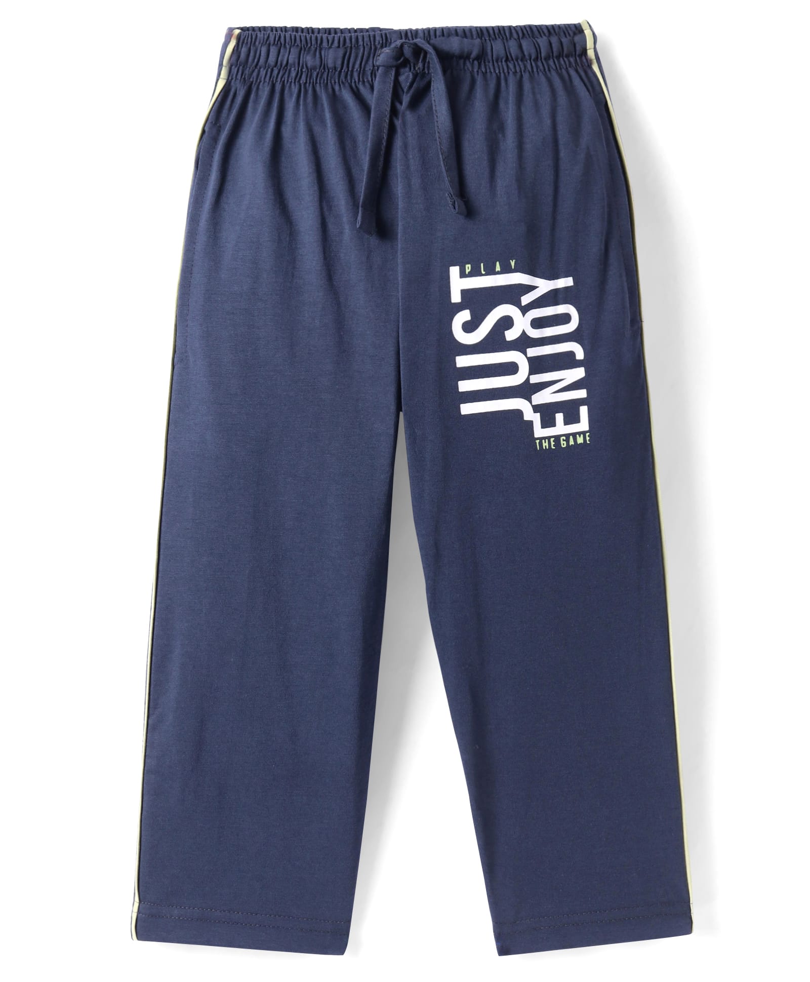 Taeko Single Jersey Knit Full Length Lounge Pant with Text Print - Navy Blue-picture-14
