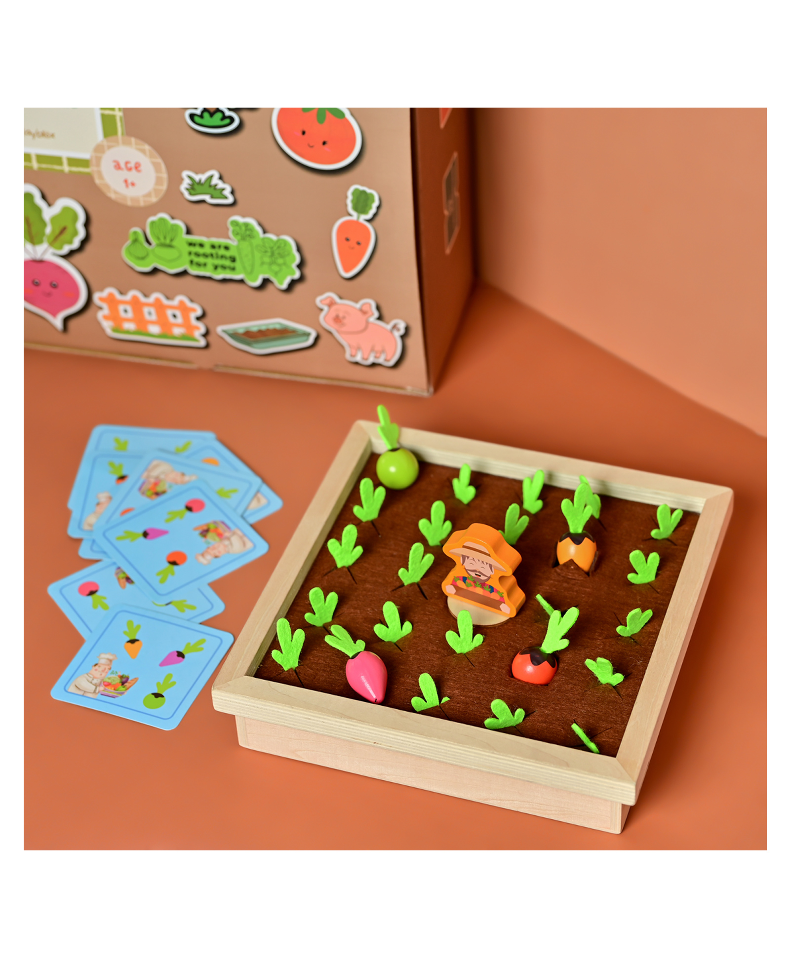 Playbox Pretend Play Toy Wooden Toy Memory Game ( 1 Years + ) Imagination & Creativity Find My Veggie Farm Game Wooden Toy (Set Of 1)-image-44