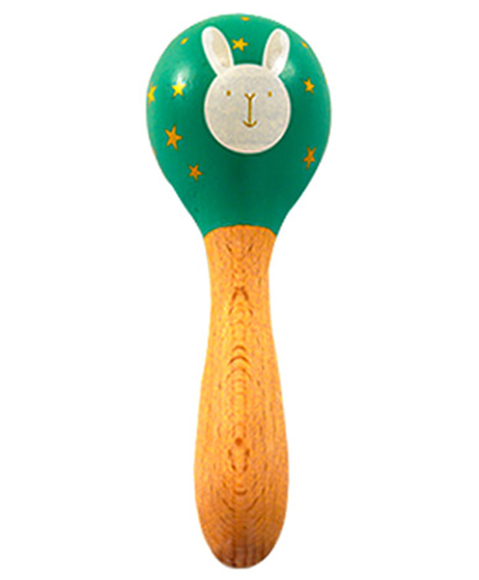 Playbox Wooden Non-Toxic Forest Rattle Toys for Kids | Discover Sounds and Explore Textures, Pack of 1 in Multicolor (Teal)-image-47