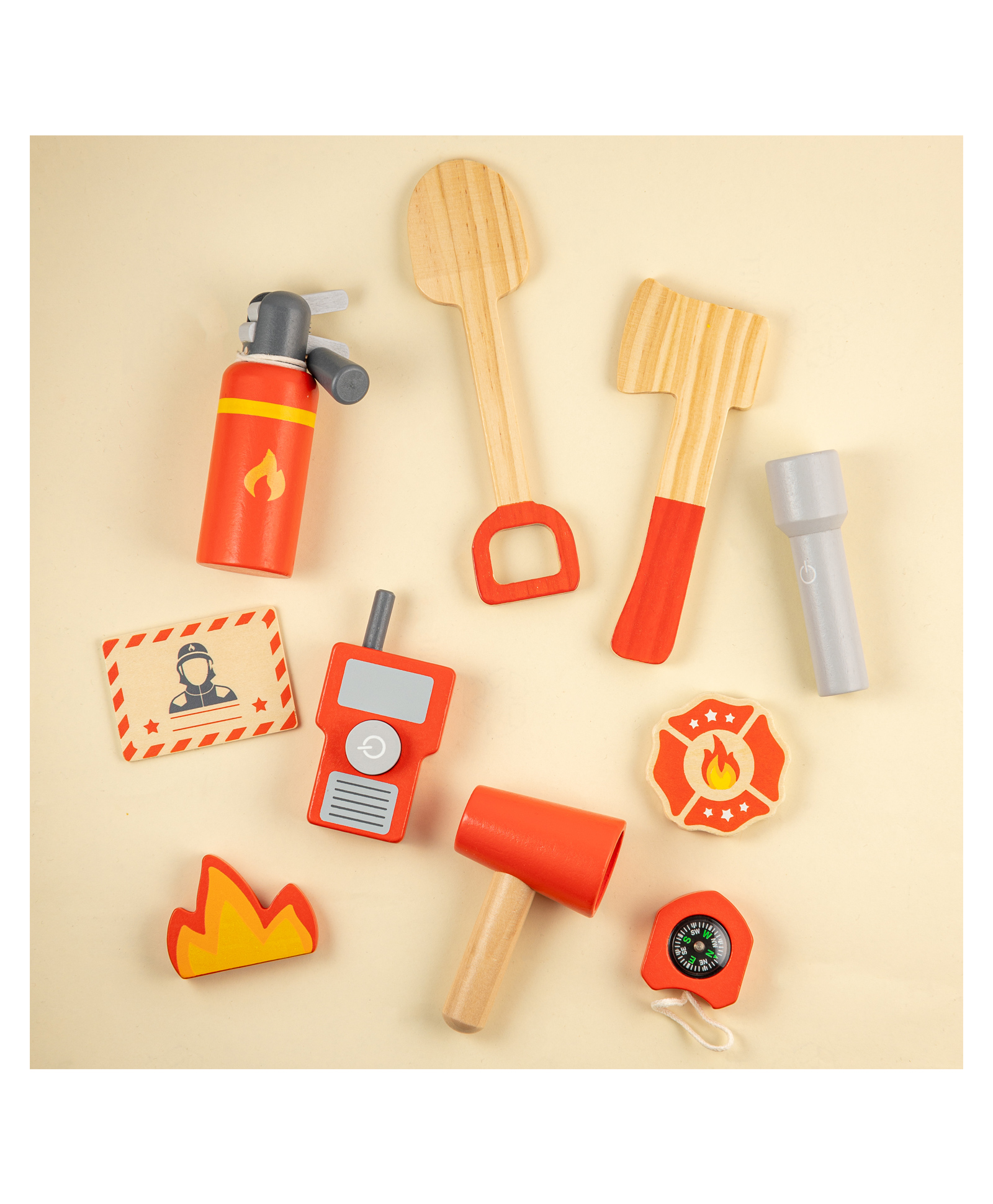 Playbox Wooden Marshall's Fire Rescue Tool Kit | Pretend Play Portable Fire Rescue Kit | 11 Pieces-image-48