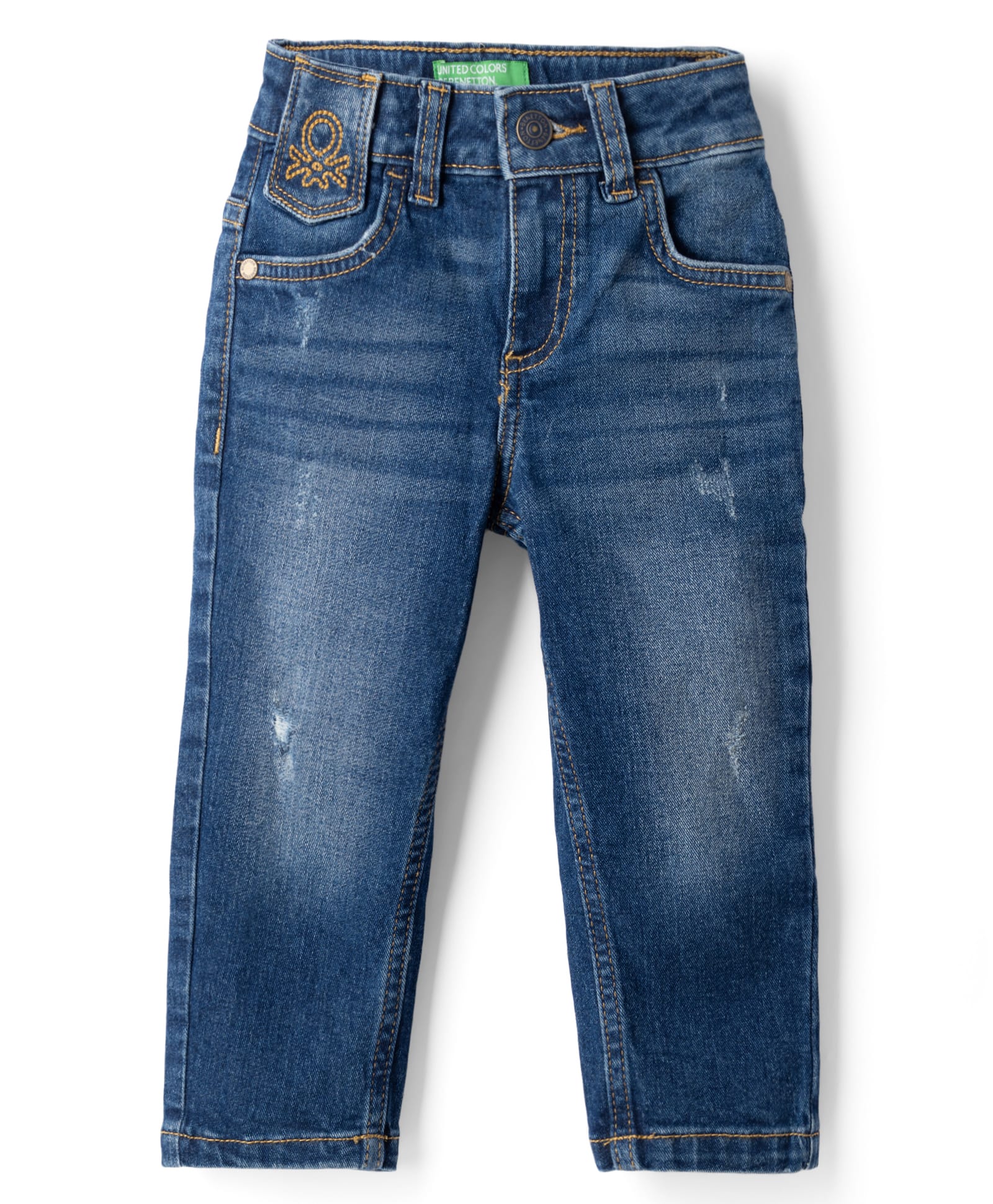 UCB Cotton Woven Solid Full Length Jeans - Light Blue-image-11
