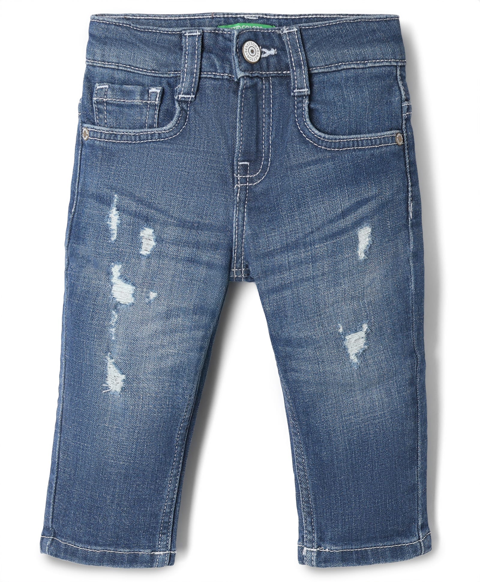 UCB Cotton Woven Full Length Solid Color Jeans - Blue-picture-36