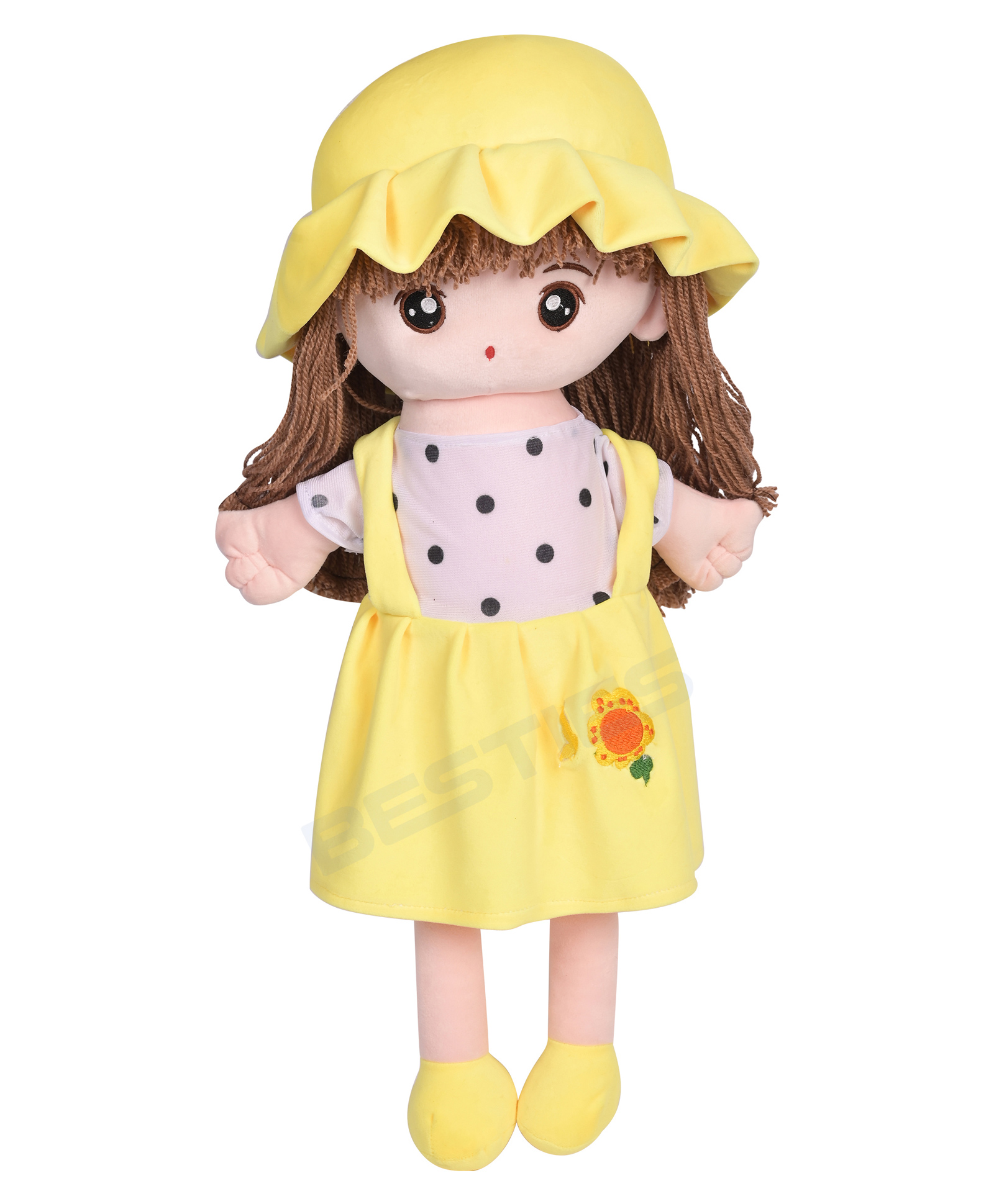 Besties Super Soft Huggable Princess Doll Yellow - Height 65 cm-image-49