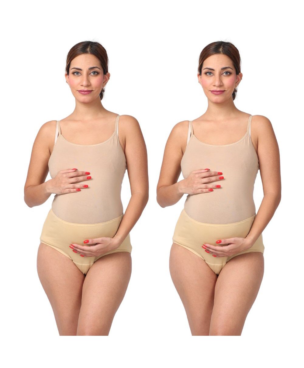 Morph Cotton Pack Of 2 Solid Incontinence Pregnancy Panties - Skin-image-48