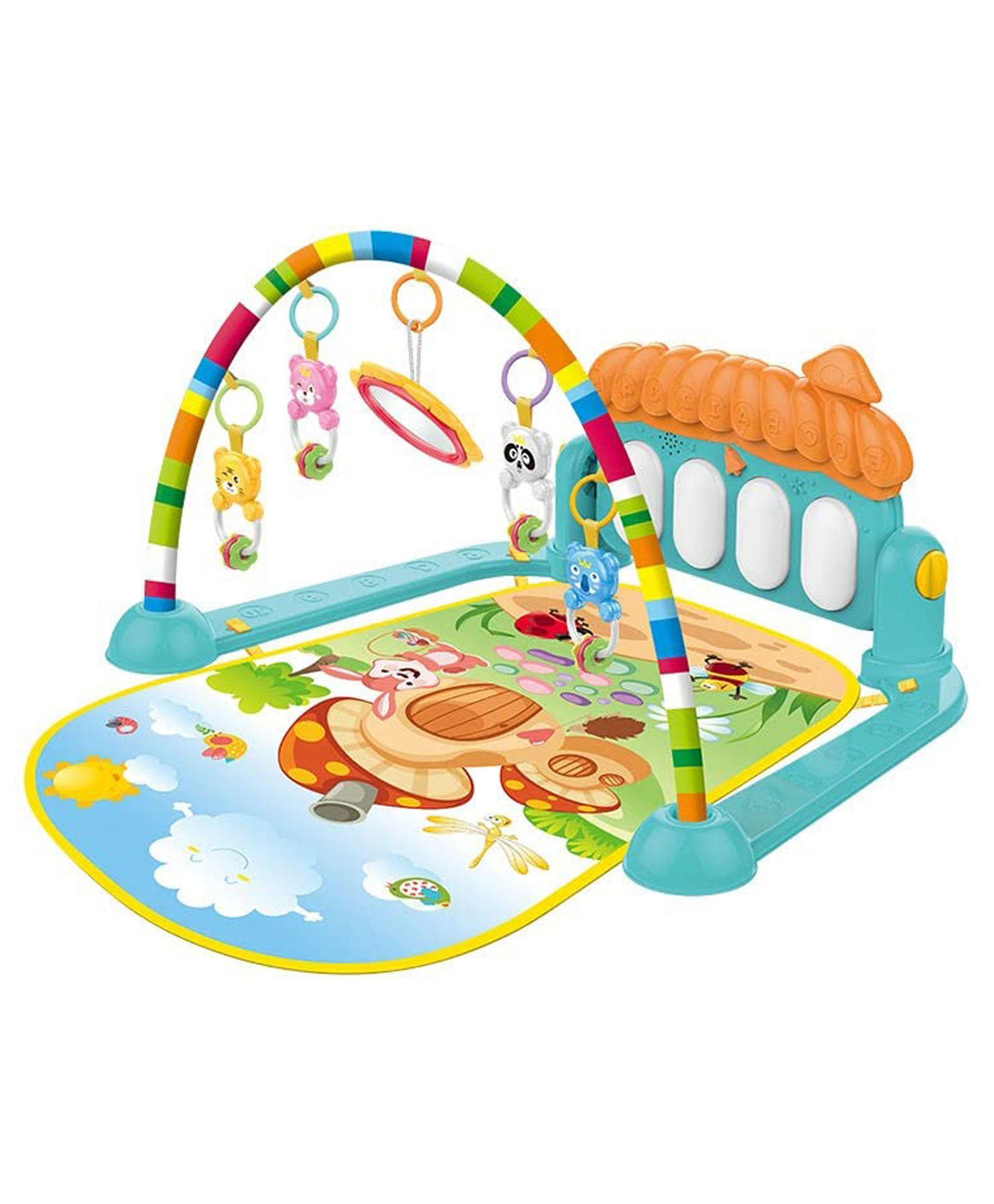 Domenico World Kick & Play Musical Keyboard Piano Baby Play Gym - Multicolour-image-24