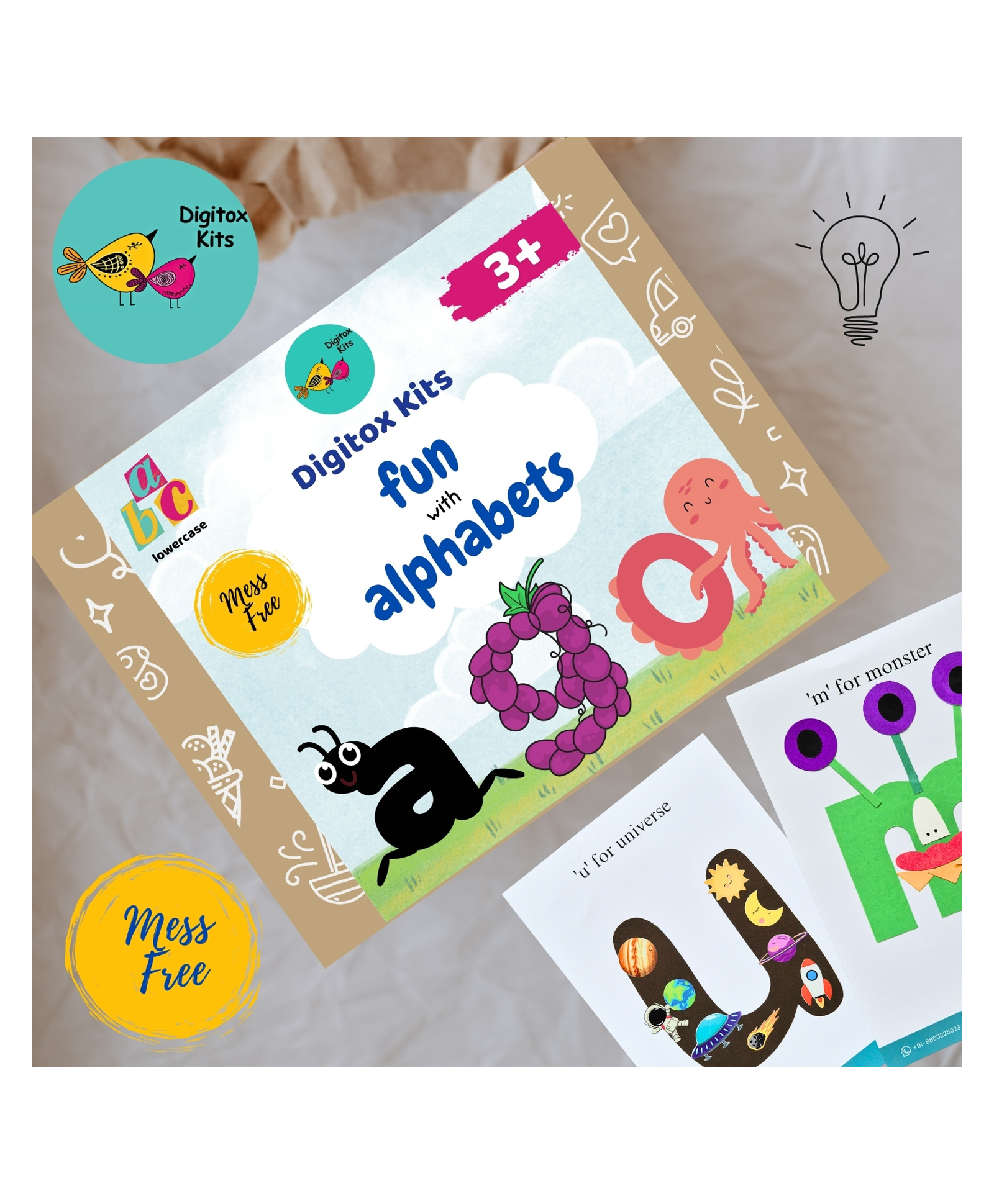 Digitox Fun with Alphabets (Lower Case) DIY Activity Kit - White-picture-18