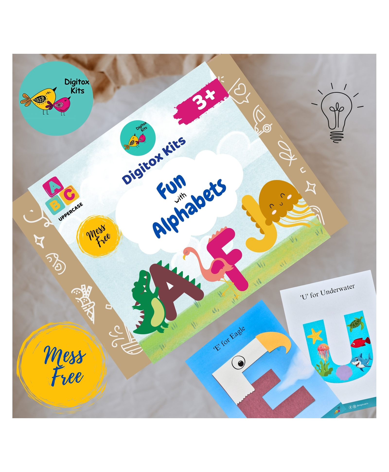 Digitox Fun with Alphabets (Upper Case) DIY Activity Kit - White-picture-11