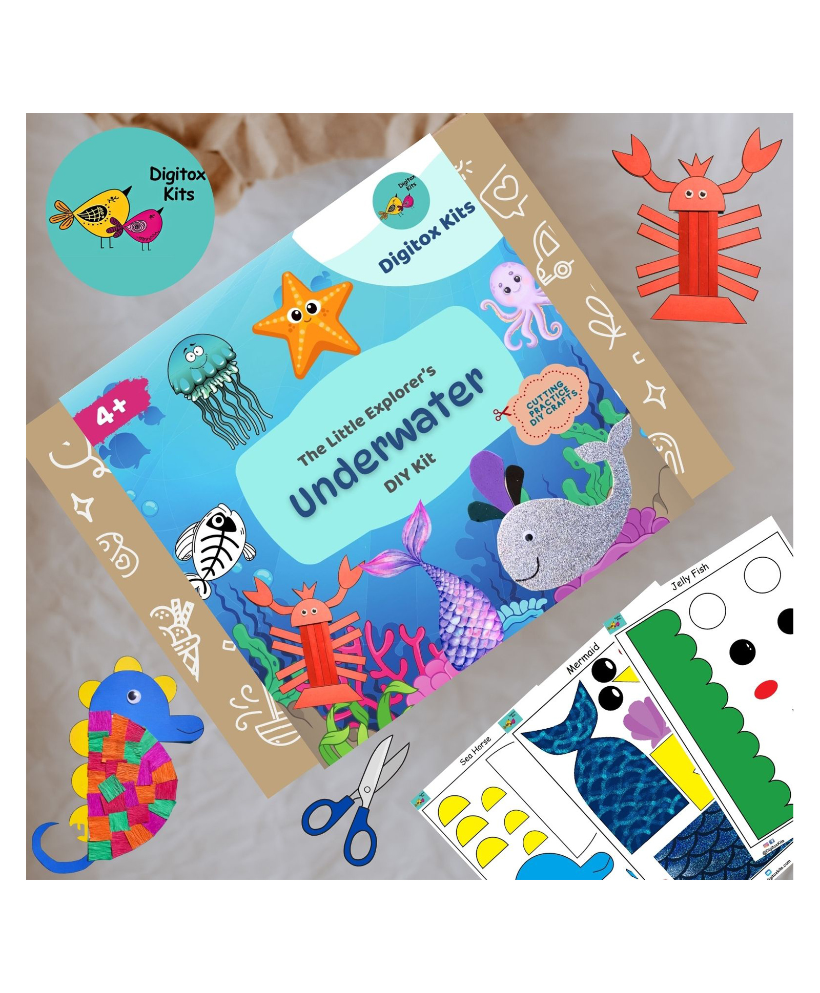 Digitox DIY Underwater Craft Kit | DIY Craft Kit | Fun with Underwater | Birthday Gift Kids - Blue-picture-17