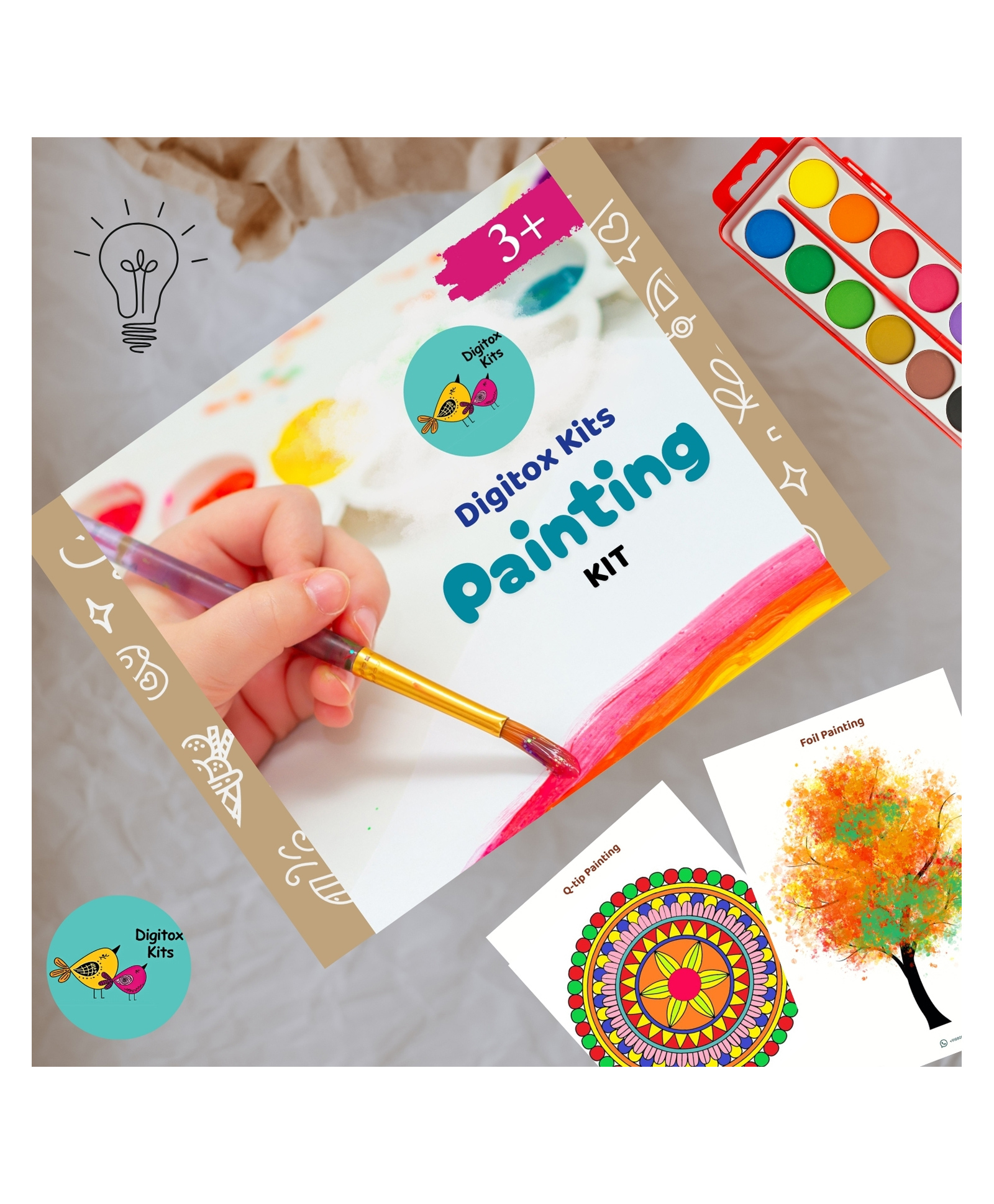 Digitox DIY Painting Kit for Kids | DIY Art & Craft Kit | Birthday Ideas for kids - Multicolor-picture-15