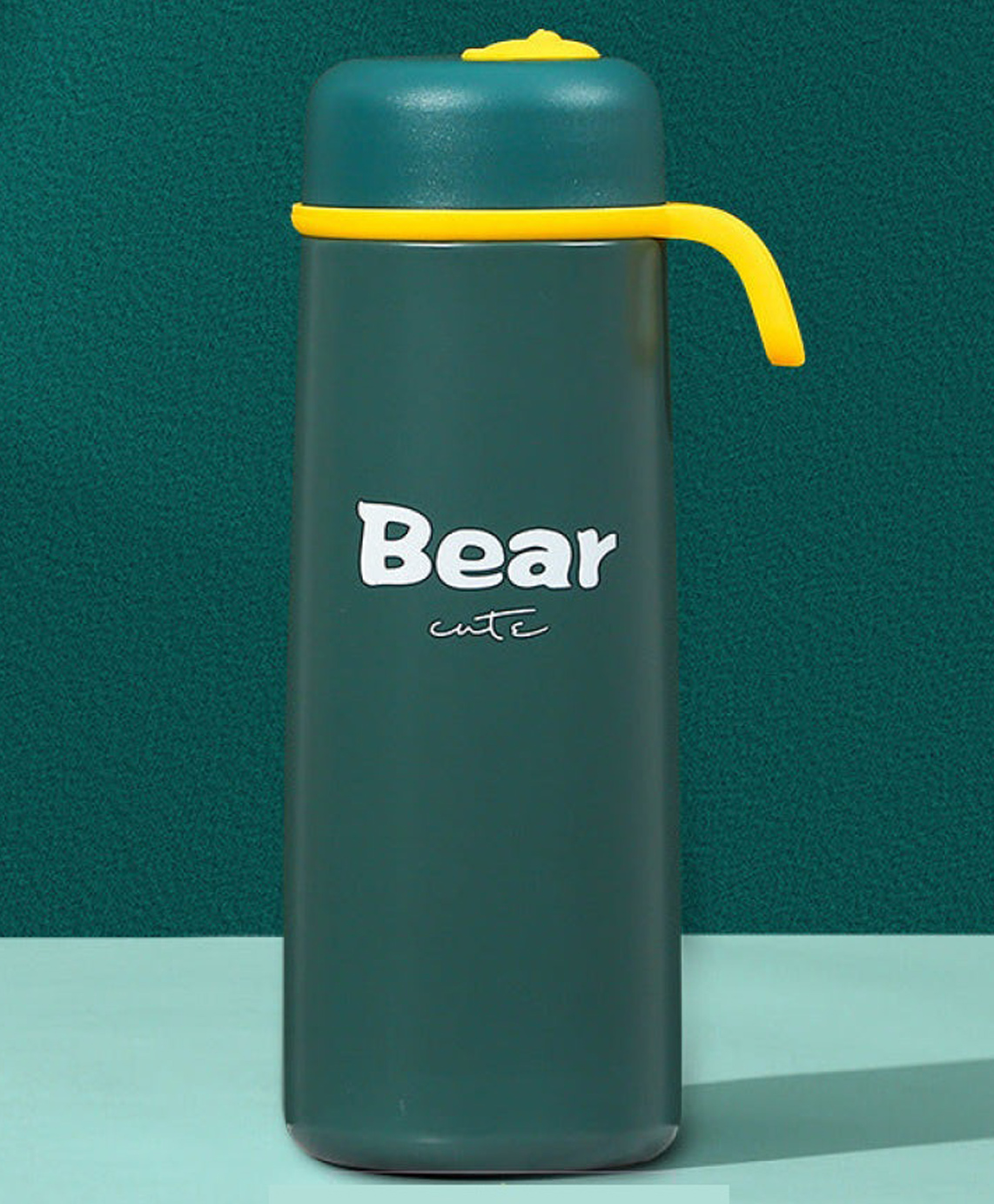 Sanjary CUTE BEAR HOT AND COLD STAINLESS STEEL WATER BOTTLE FOR KIDS - 350 ml color design my vary-picture-19