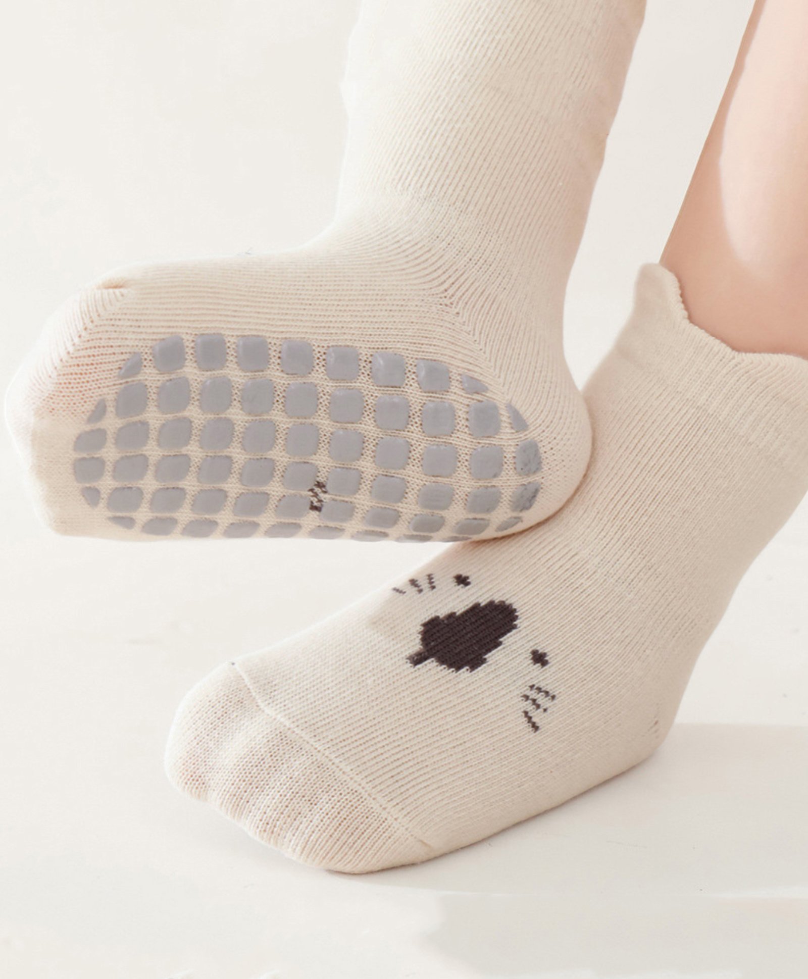 Bembika Cotton Animal Face Designed Socks - White-picture-45