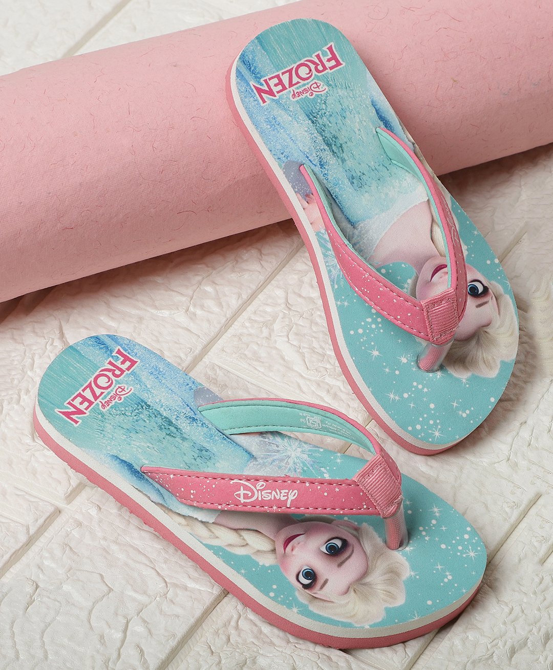 Kidsville Frozen Featuring Elsa Designed Flip Flops -Pink-picture-19