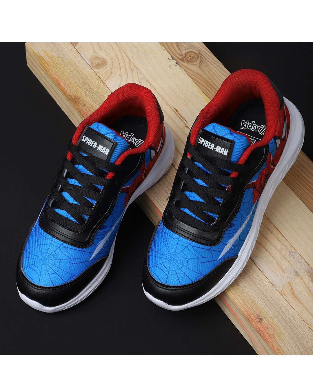 Kidsville Marvel Featuring Spiderman Designed Lace Up Shoes - Red & Blue-picture-36