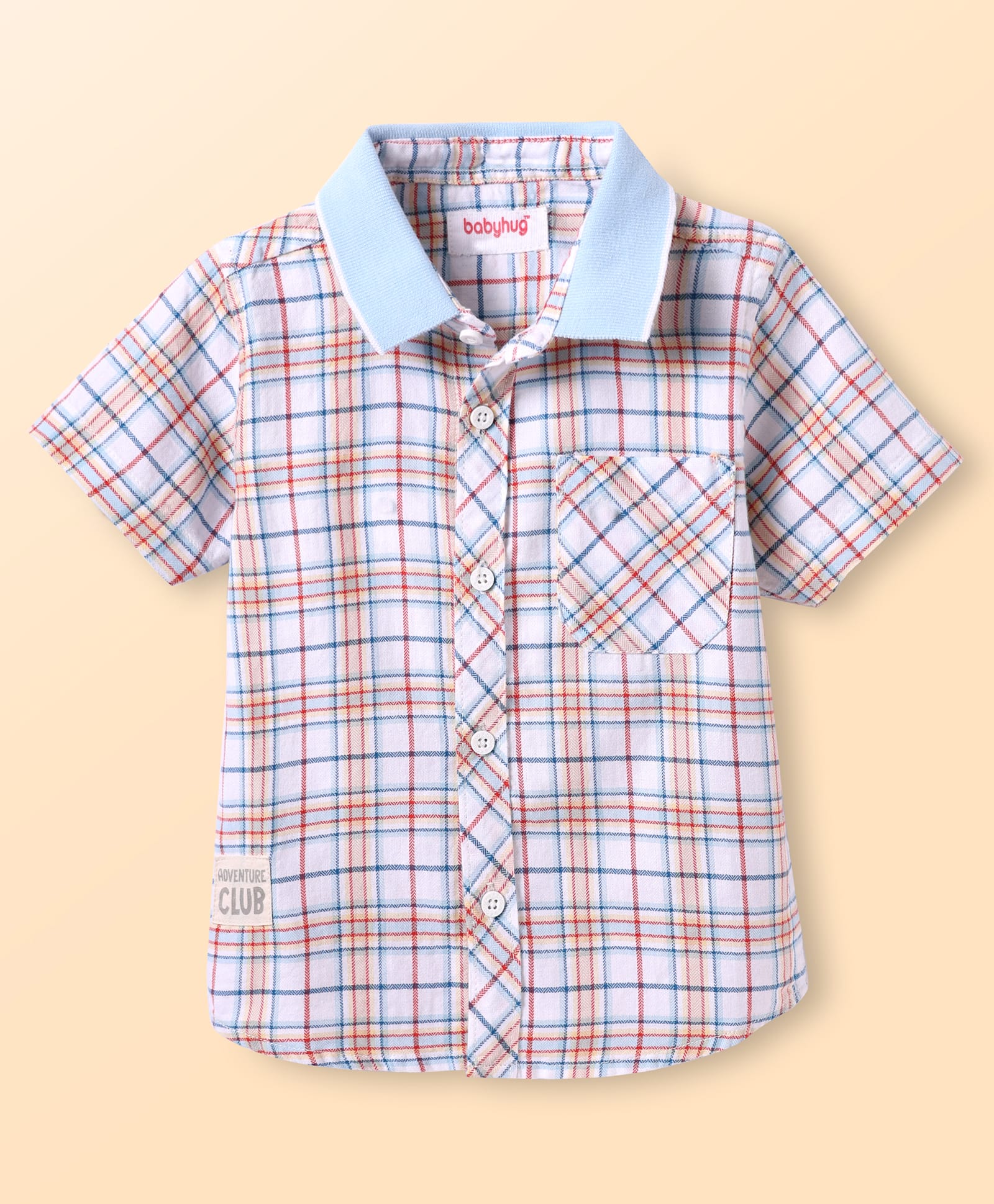 Babyhug Cotton Woven Half Sleeves Checks Shirt - Multicolour-picture-22