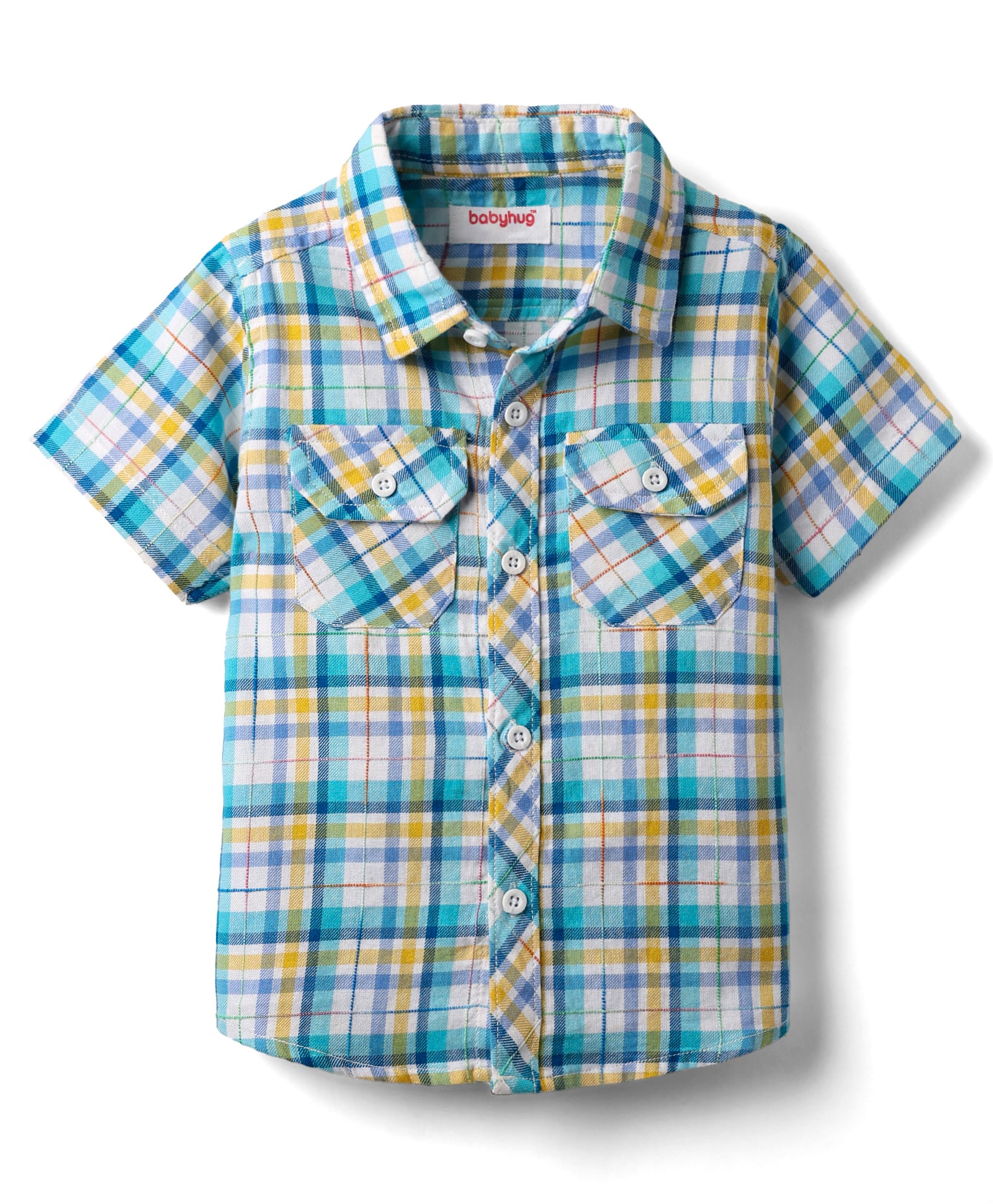 Babyhug Cotton Woven Half Sleeves Checkered Shirt - Multicolour-picture-29
