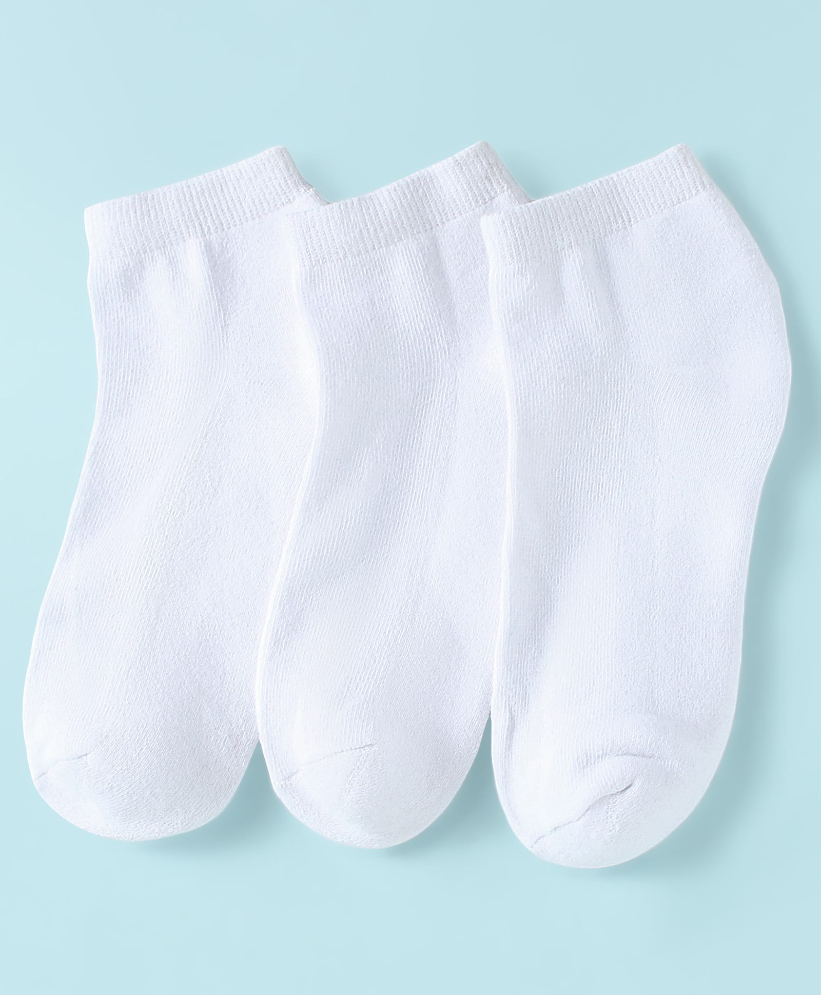 Pine Kids Knit Low Ankle Length School Socks Pack of 3 - White-picture-27