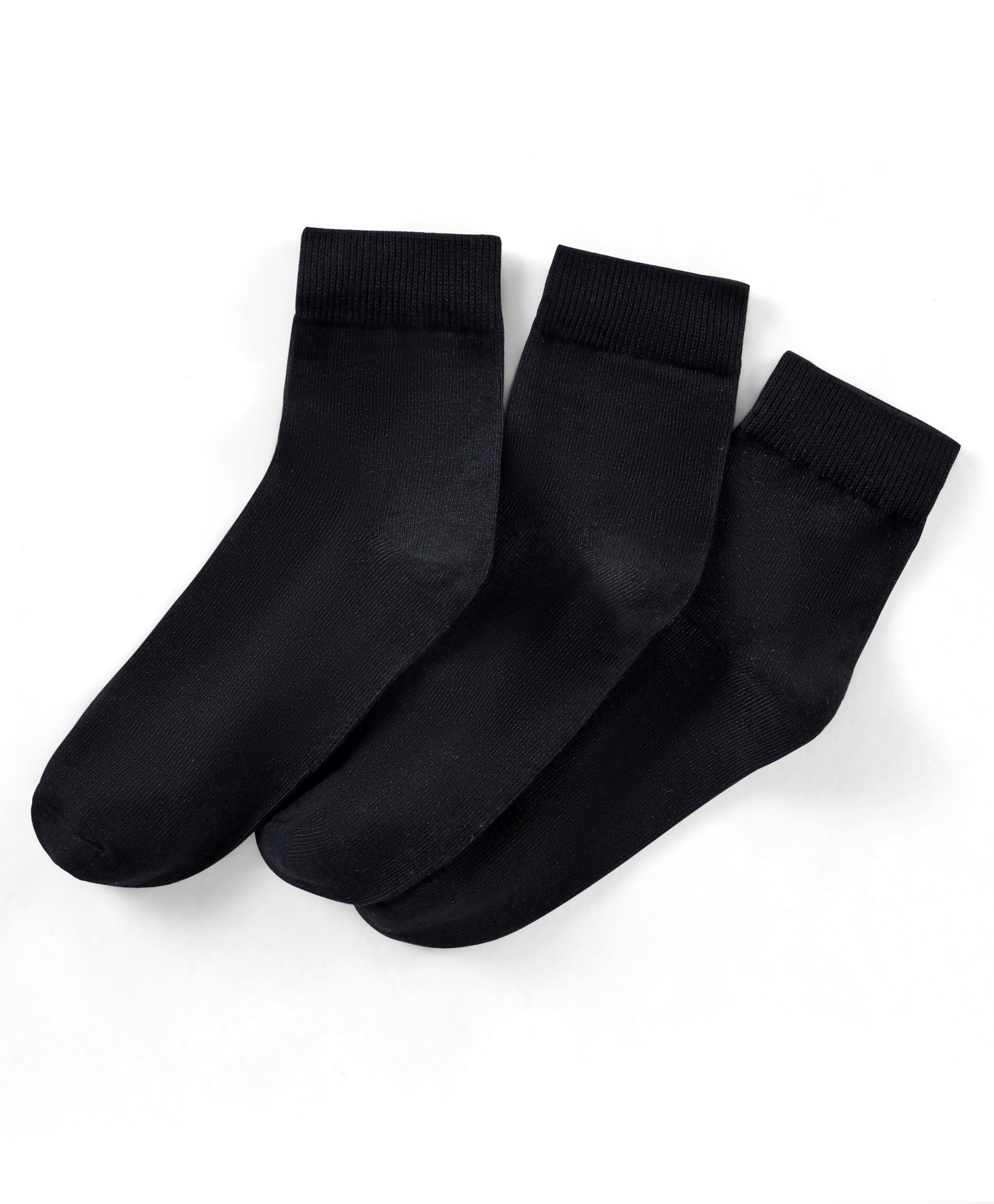 Pine Kids Knit High Ankle Length School Socks Pack of 3 - Black-picture-26