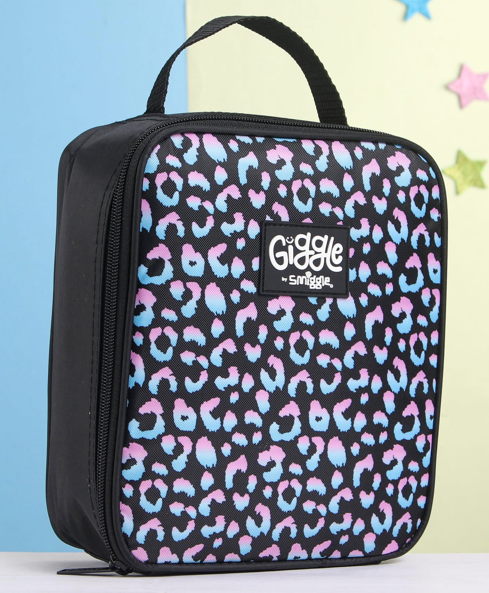 Smiggle Printed Lunch Box Bag - Black-picture-8