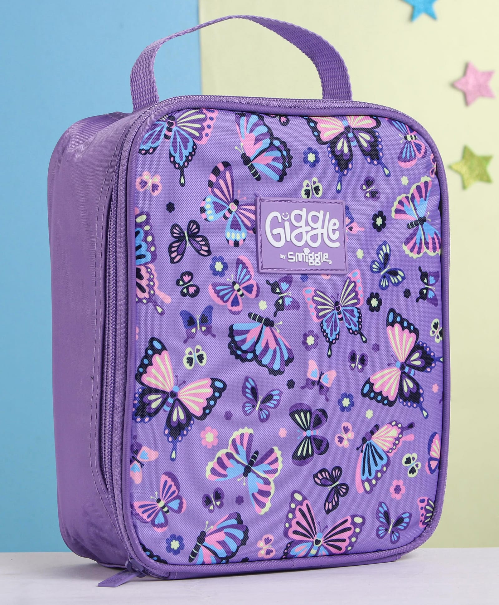 Smiggle Printed Lunch Box Bag - Lilac-picture-12